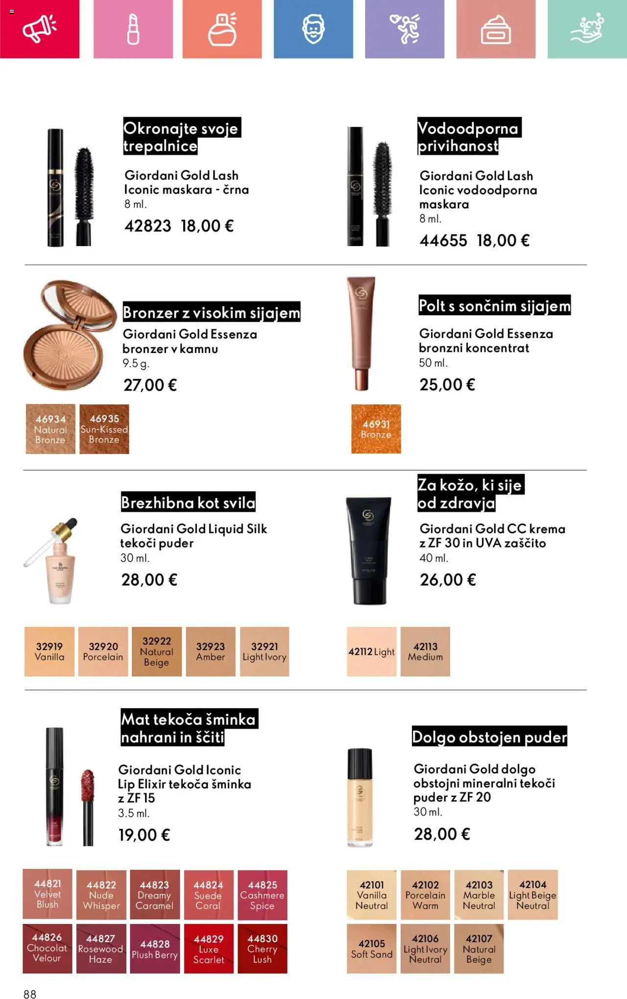 Oriflame katalog 11 │ velja od 03.08.2025 | Stran: 88 | Izdelki: Puder, Bronzer, Maskara, Krema