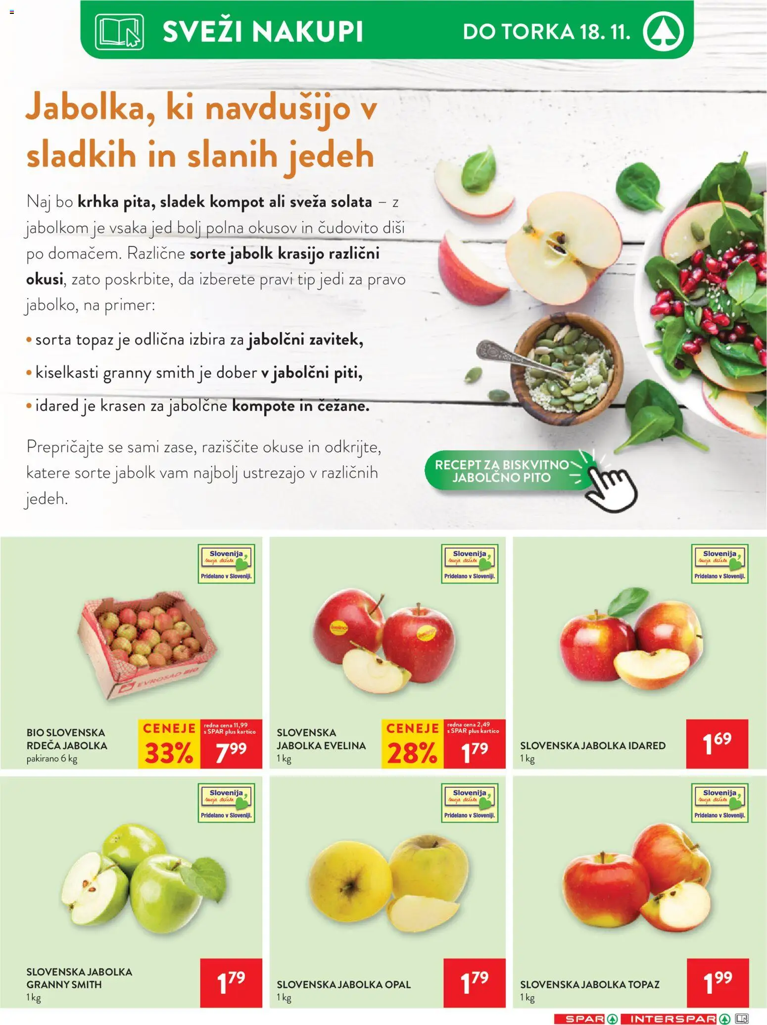 Novi Spar katalog ponudbe – veljaven od 12.11.2025 | Stran: 5 | Izdelki: Jabolka, Solata