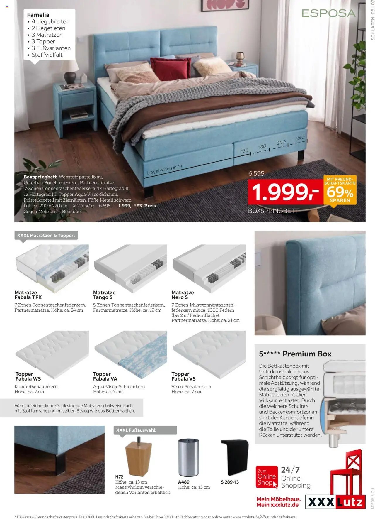 XXXL Lutz Betten Spezial - gültig ab dem 18.08.2025 | Seite: 7 | Produkte: Matratze, Boxspringbett, Topper, Box