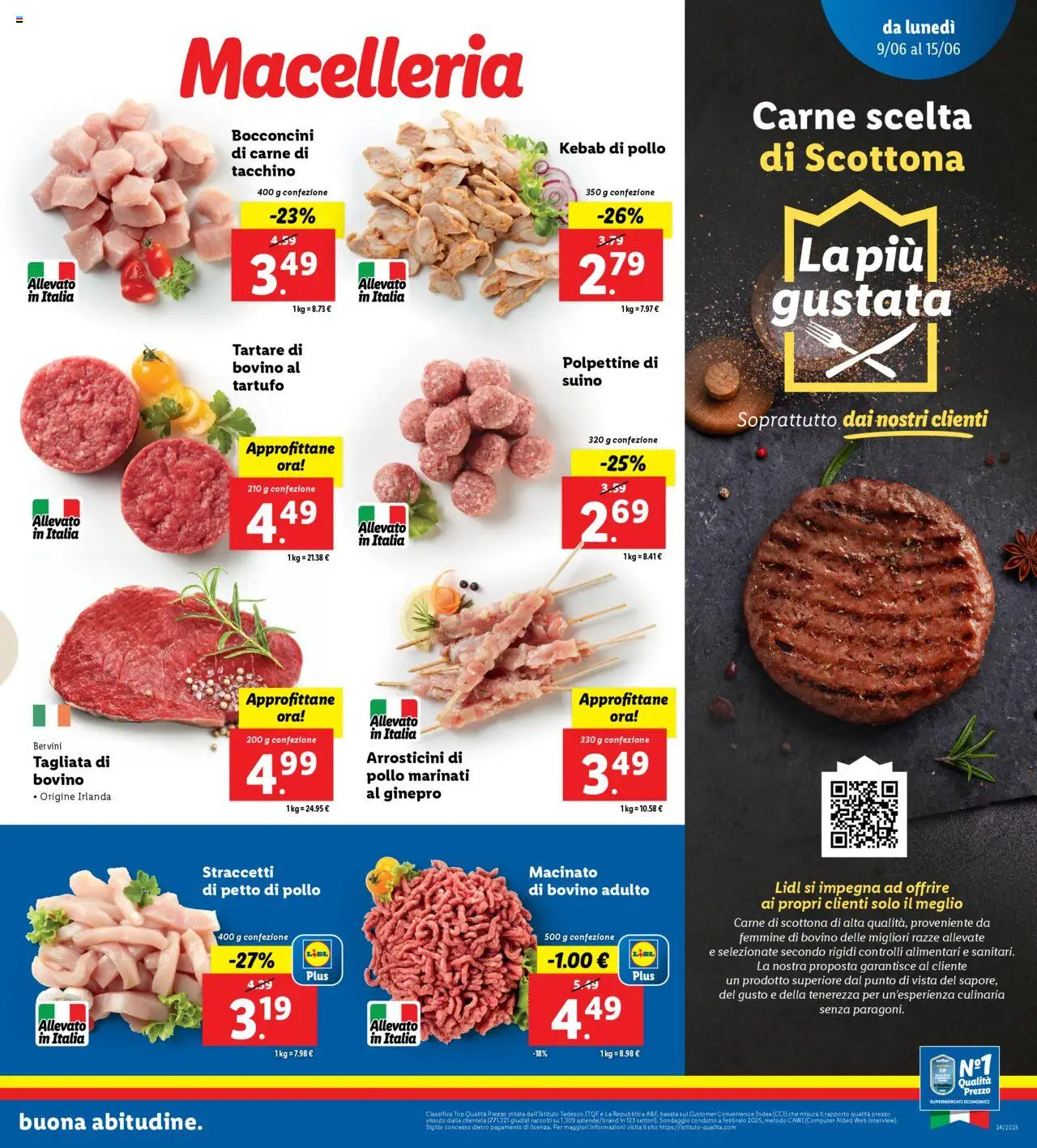 Volantino Lidl del 09.06.2025 | Pagina: 5 | Prodotti: Bovino, Suino, Tacchino, Macinato