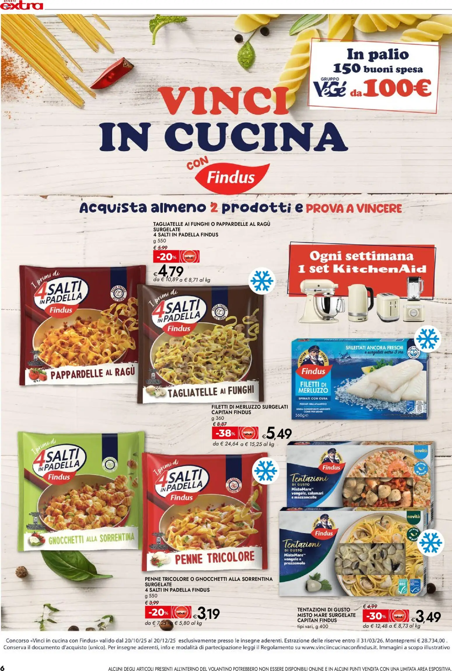 Volantino bennet del 24.11.2025 | Pagina: 6 | Prodotti: Merluzzo, Mazzancolle, Funghi, Ragú