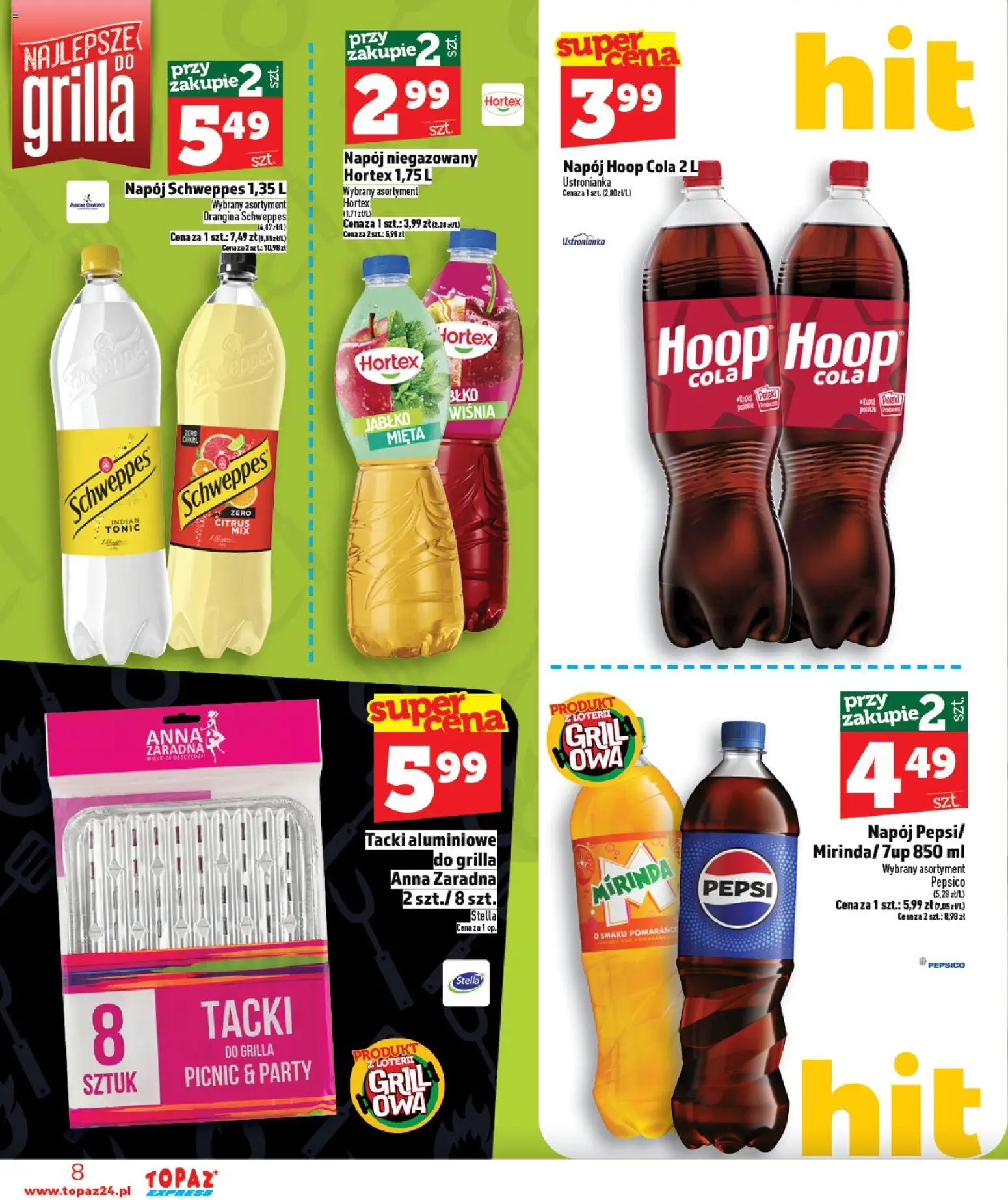 Topaz gazetka - Express od 23.04.2026 | Strona: 8 | Produkty: Grill, Pepsi, Mięta