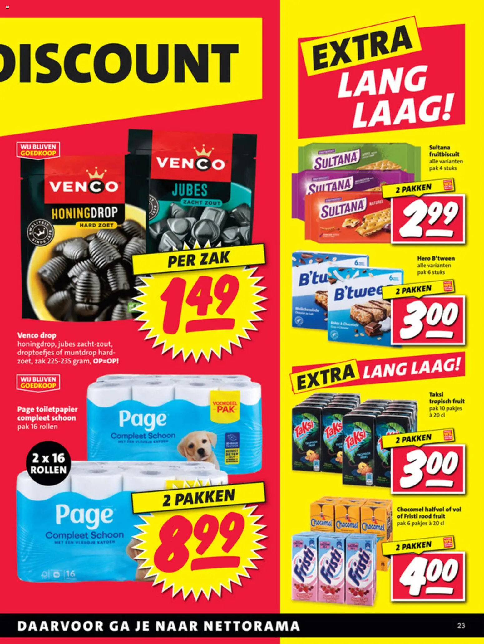 {H1} | Pagina: 23 | Producten: Chocolade, Zak, Toiletpapier, Fruit