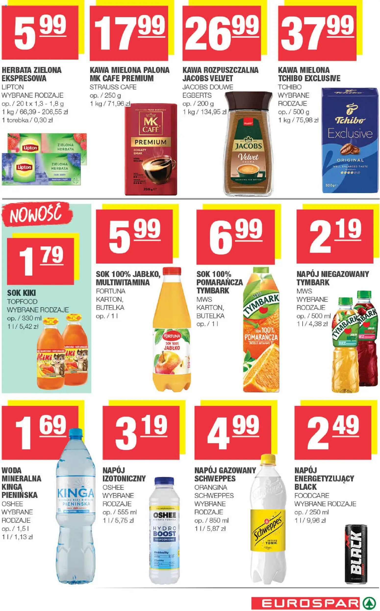 Spar Gazetka - Eurospar od 05.11.2025 | Strona: 13 | Produkty: Kawa rozpuszczalna, Tchibo exclusive, Sok, Herbata
