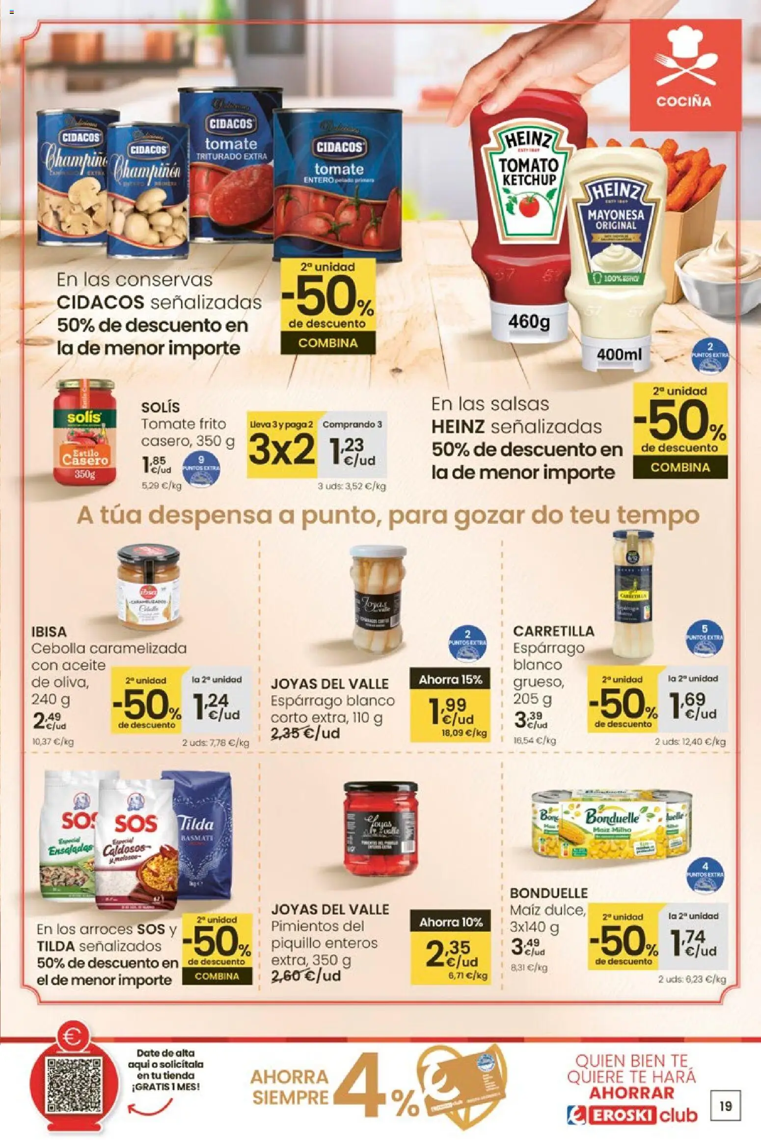 Eroski - Oferta │ válido desde el 12.03.2026 | Página: 19 | Productos: Aceite, Té, Παγωμένο τσάι, Οθόνη προβολής