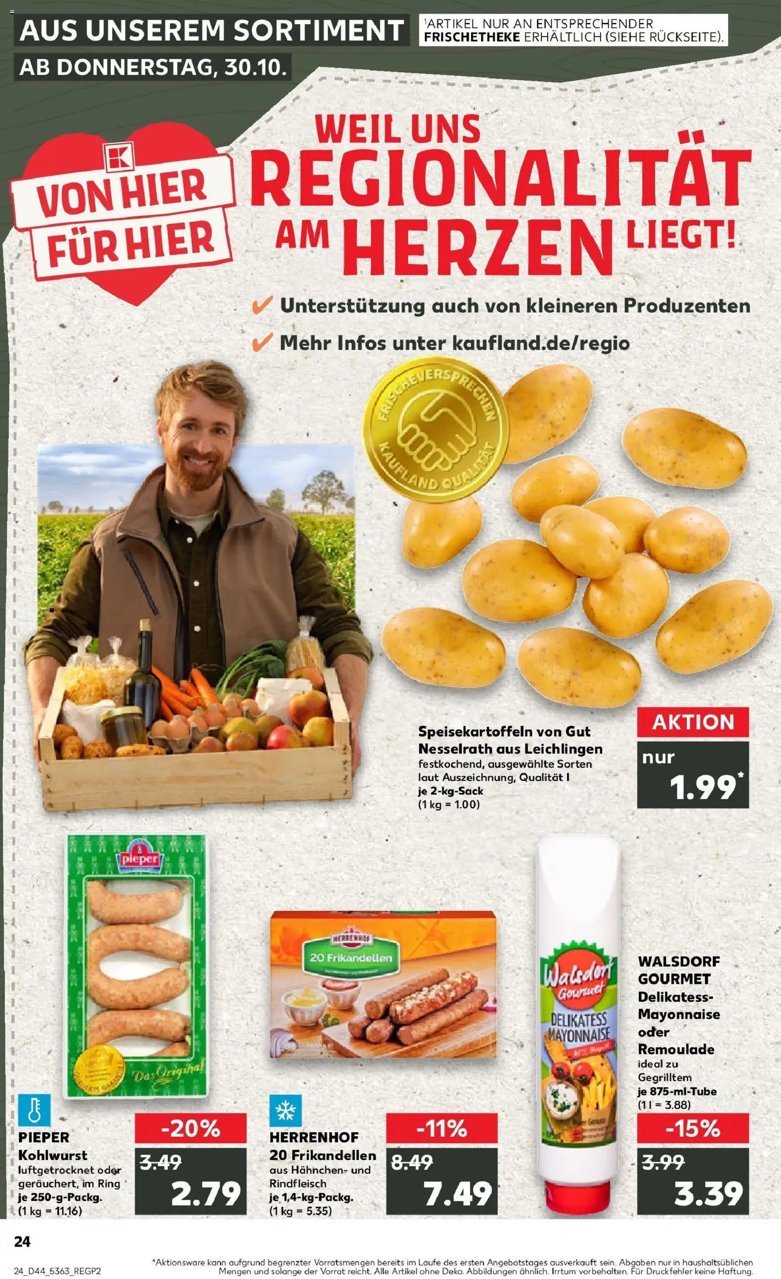 Kaufland prospekt Leverkusen	 – gültig ab 30.10.2025 | Seite: 24 | Produkte: Hahnchen, Mayonnaise, Rindfleisch