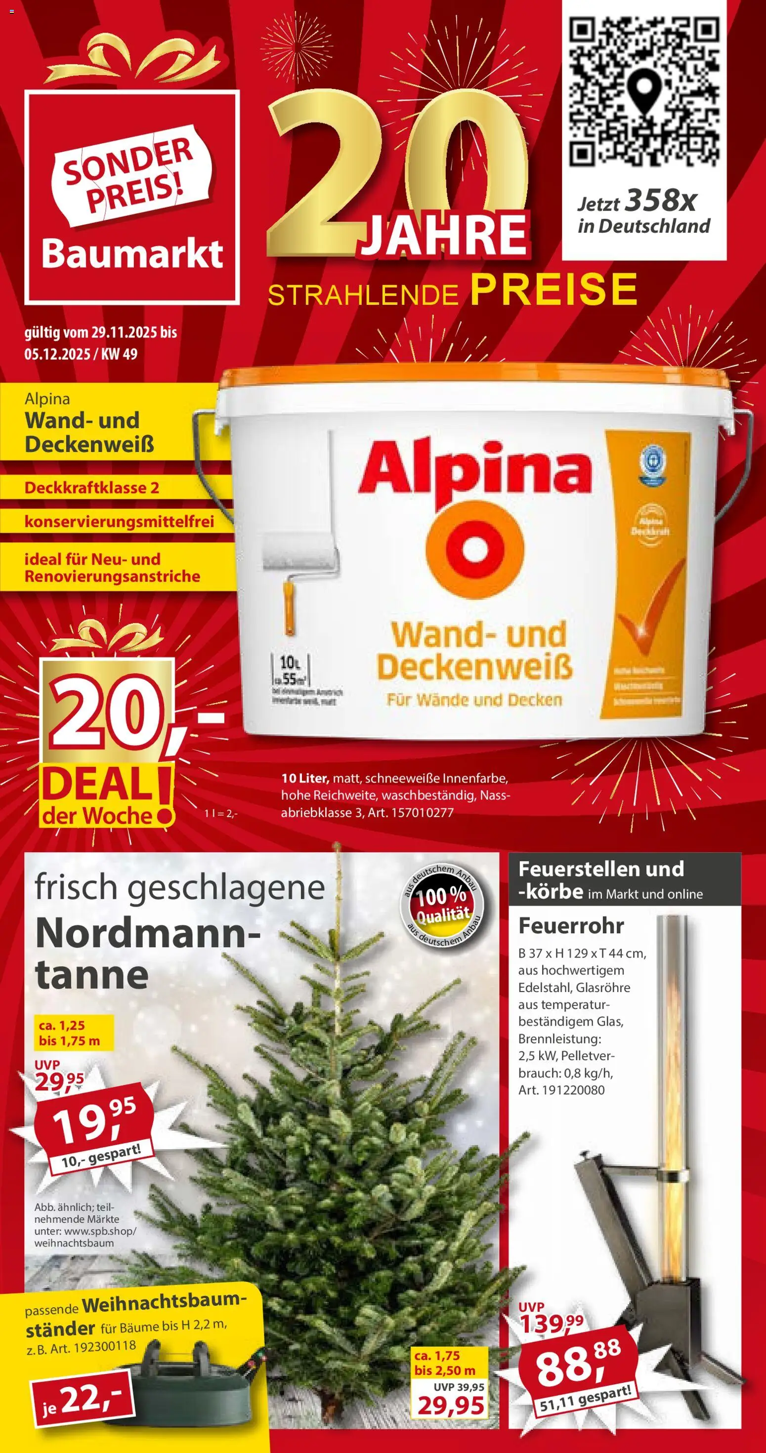 Sonderpreis Baumarkt Prospekt 	 – gültig ab 29.11.2025 | Seite: 1