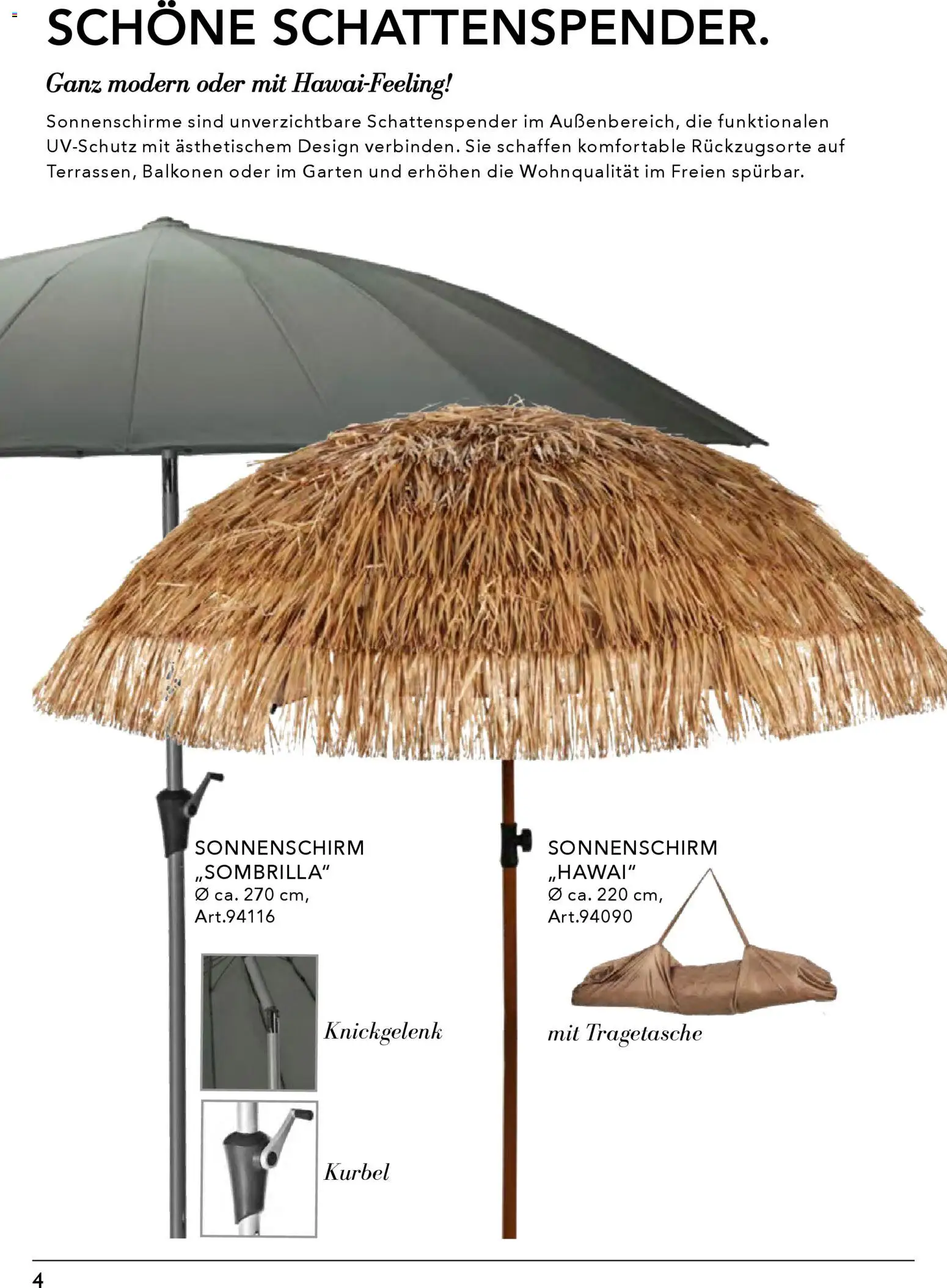 Rahaus Prospekt Gartenmöbel	 – gültig ab 26.02.2026 | Seite: 4 | Produkte: Sonnenschirm