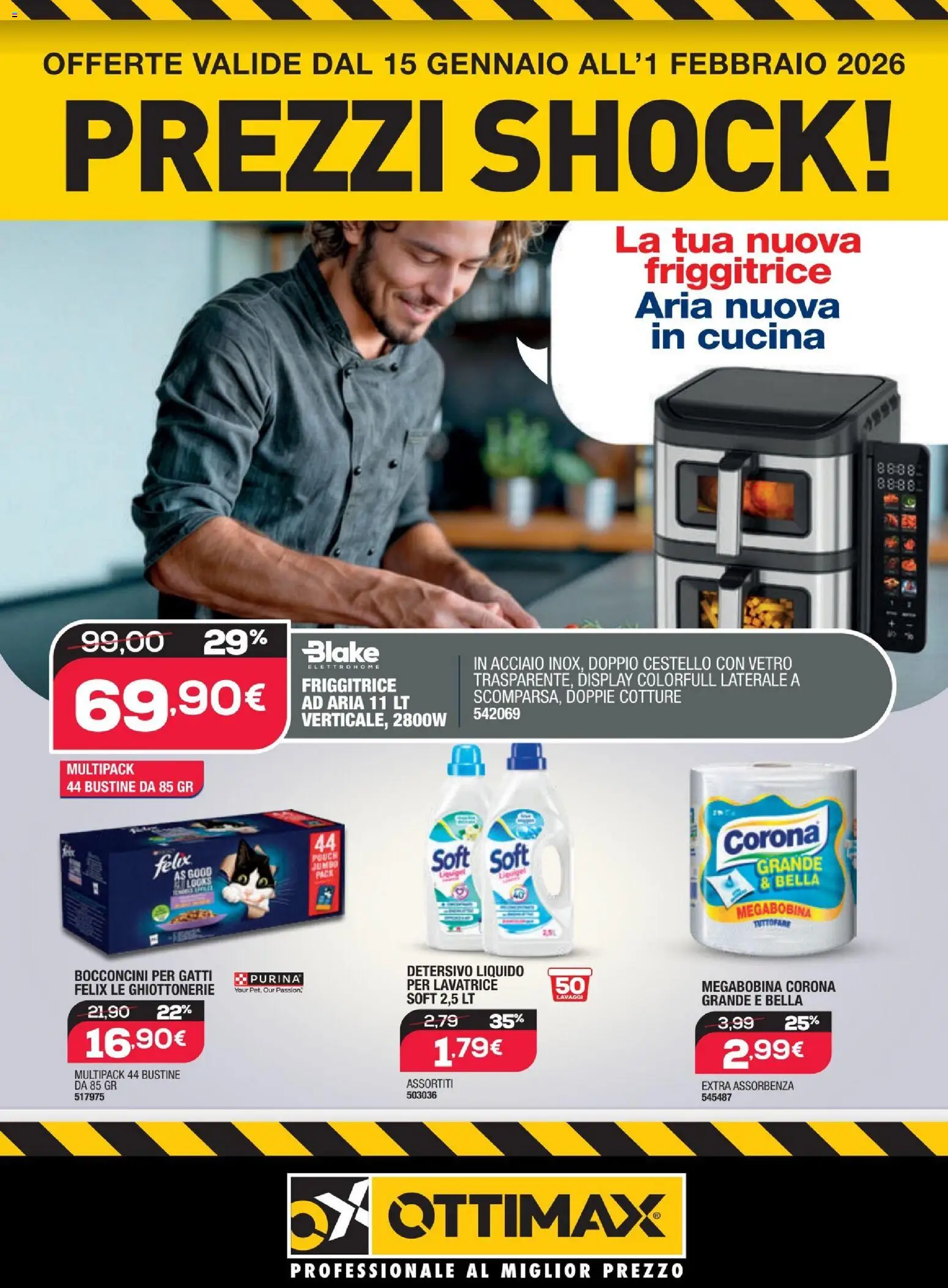 Volantino Ottimax del 15.01.2026 | Pagina: 9 | Prodotti: Lavatrice, Friggitrice