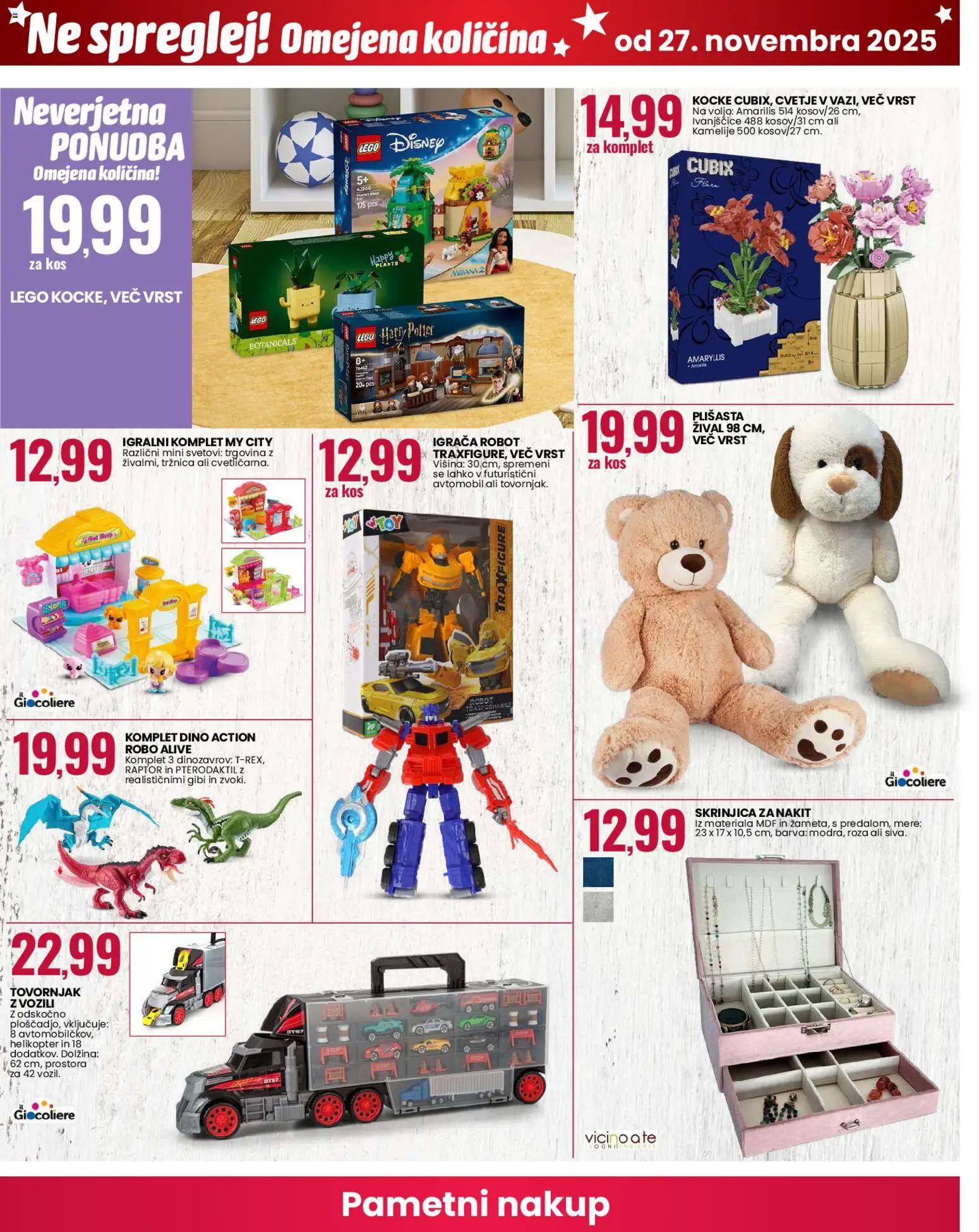 Novi Eurospin katalog ponudbe – veljaven od 27.11.2025 | Stran: 14 | Izdelki: Robot, Cvetje, Kos, Barva