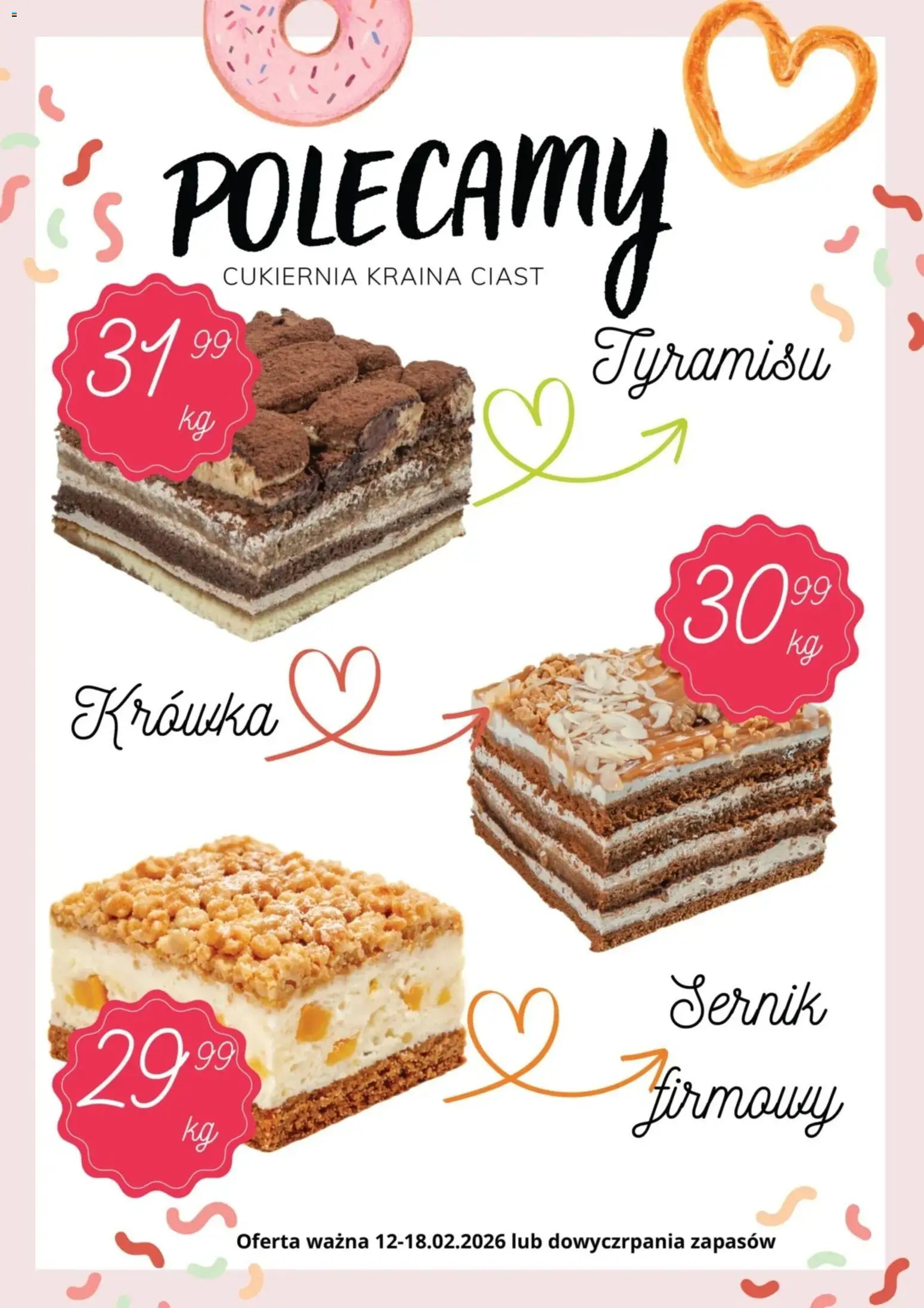 Prim Market Promocja - Ciasta Kraina Ciast od 12.02.2026 | Strona: 1 | Produkty: Krowka