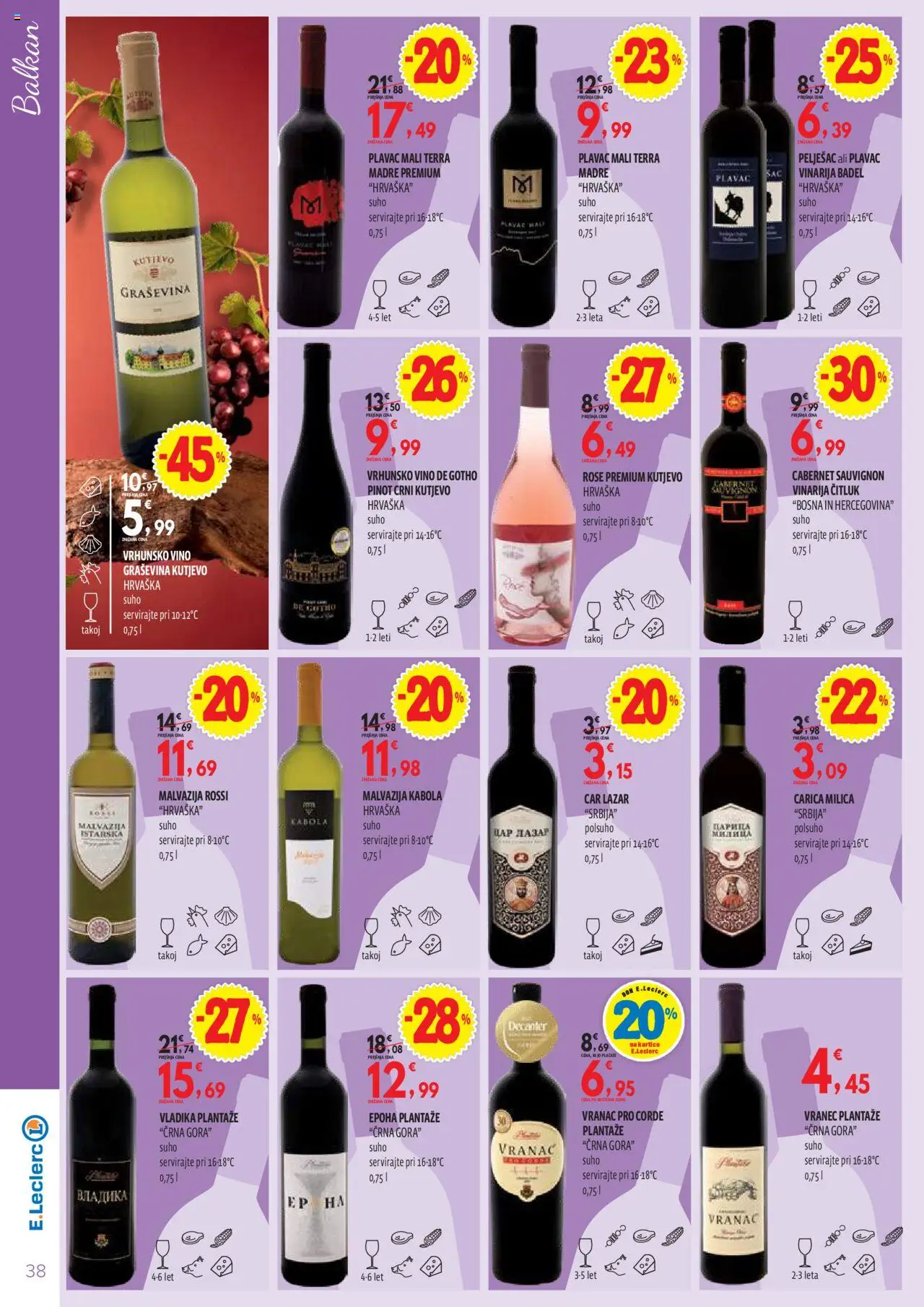 Novi E.leclerc katalog ponudbe – veljaven od 14.10.2025 | Stran: 38 | Izdelki: Vino