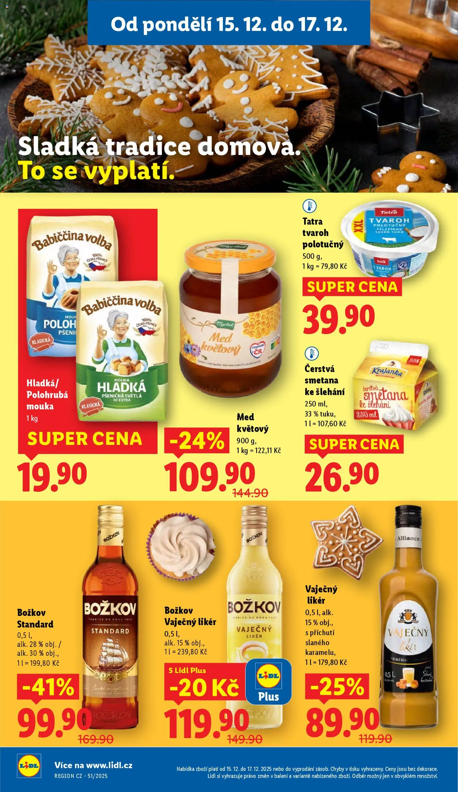 Lidl leták od 15.12.2025 | Strana: 26 | Produkty: Smetana, Smetana ke šlehání, Božkov, Cottage