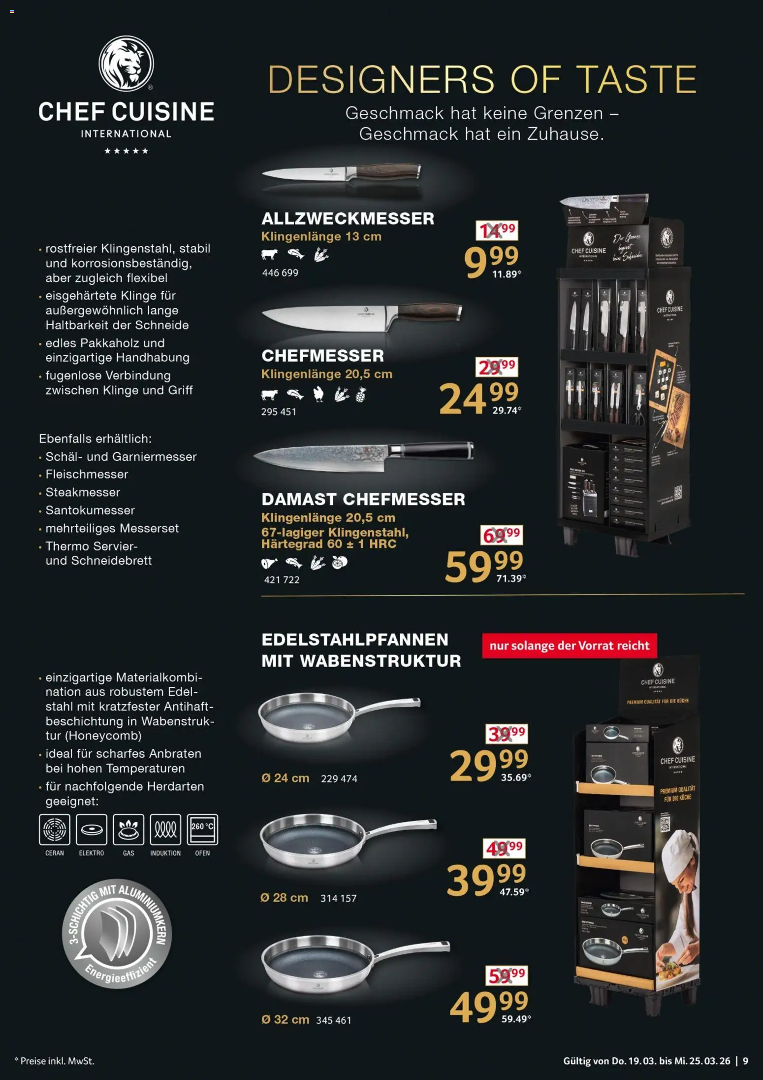 Selgros Non Food – gültig ab 19.03.2026 | Seite: 9 | Produkte: Ofen, Küche, Tür, Schal