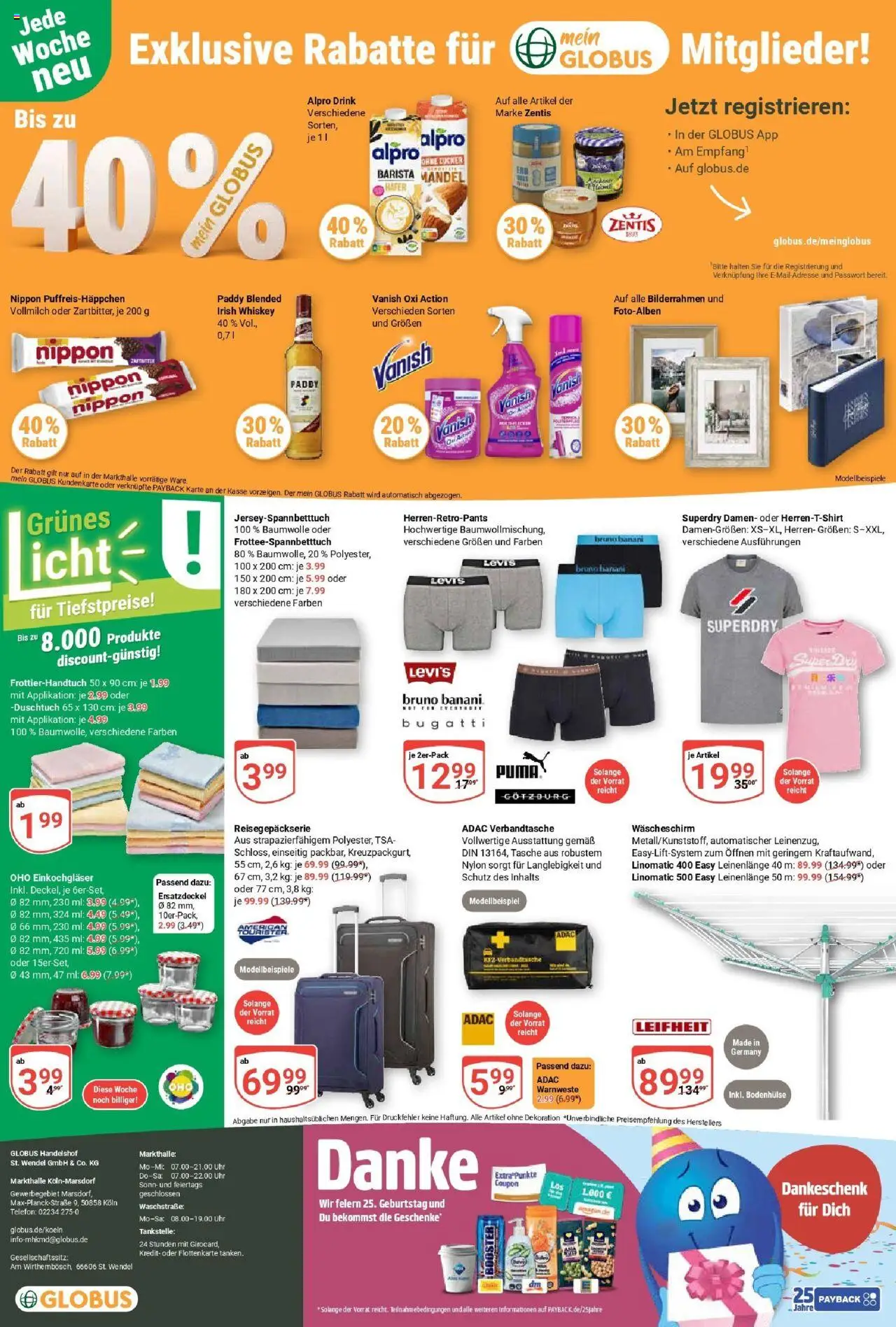 Globus prospekt Köln	 - gültig ab dem 29.06.2025 | Seite: 27 | Produkte: Alpro, Zucker, Bilderrahmen, Telefon