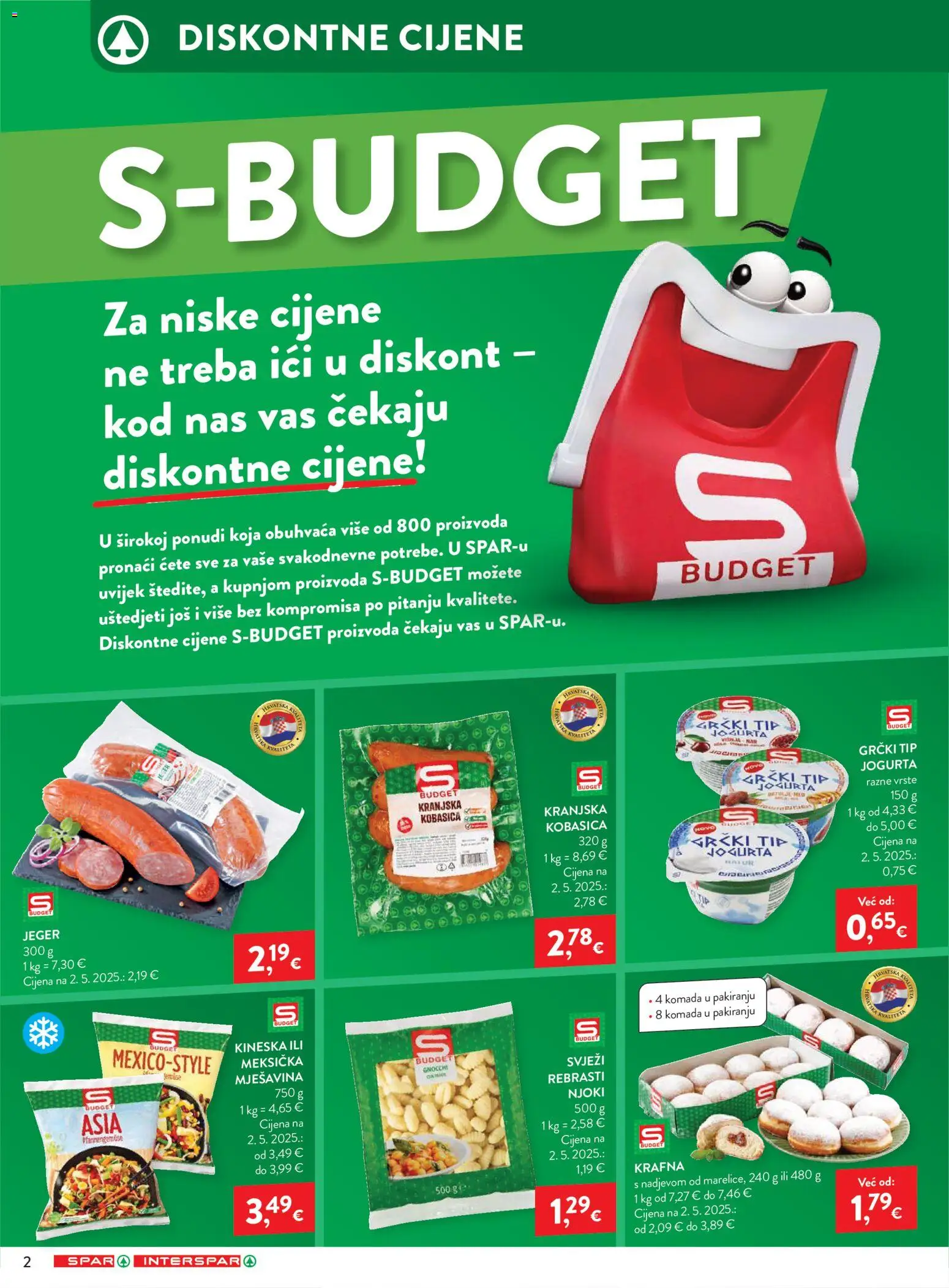 Spar katalog | vrijedi od 14.01.2026 | Stranica: 2 | Proizvodi: Njoki, Kobasica