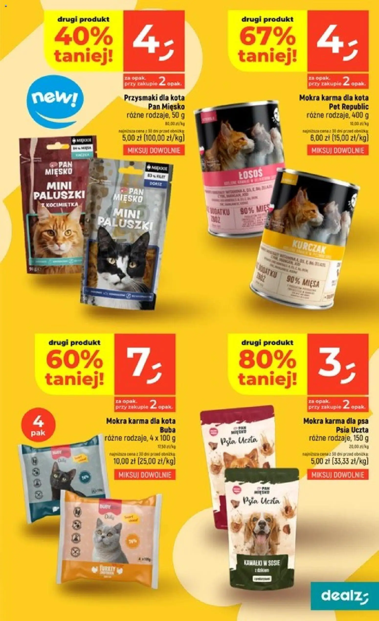 Dealz Gazetka od 05.02.2026 | Strona: 27 | Produkty: Przysmaki dla kota, Paluszki, Karma dla kota, Karma dla psa