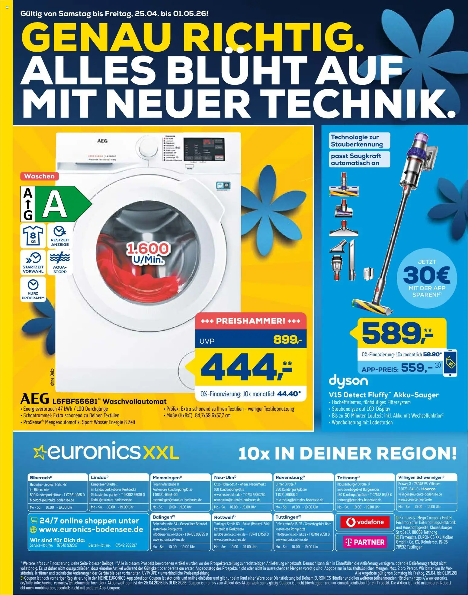 Euronics Prospekt 	 – gültig ab 25.04.2026 | Seite: 12 | Produkte: Dyson, AEG, Uhr
