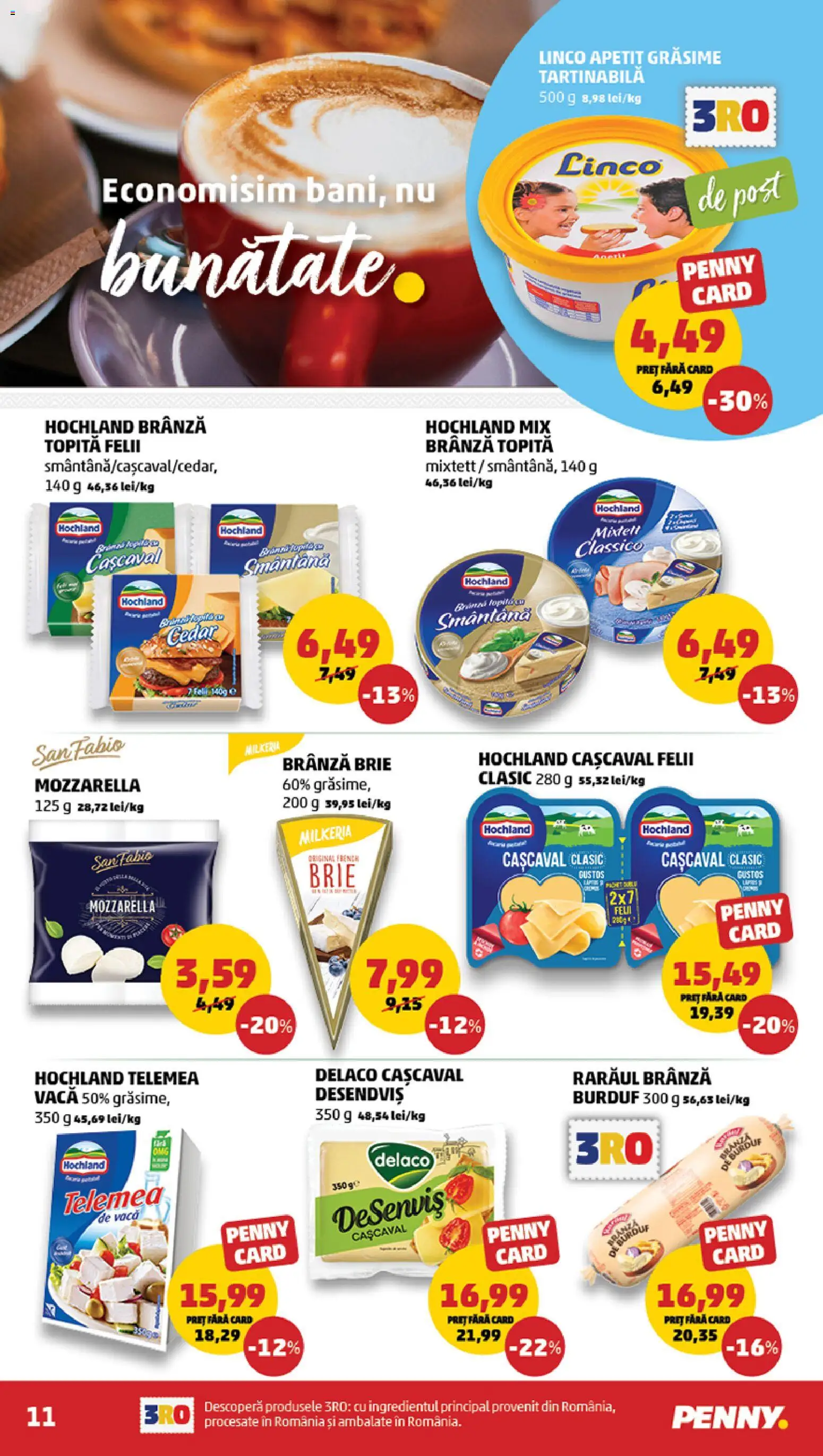 Noul catalog PENNY – valabil de la 25.02.2026 | Pagină: 11 | Produse: Cașcaval, Mozzarella, Brânză, Smântână