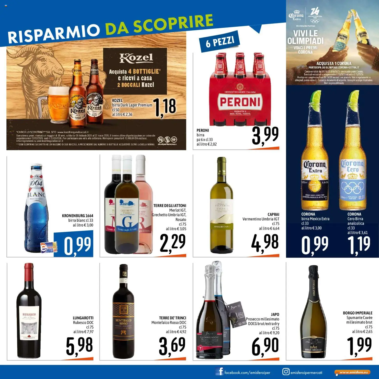 Volantino Emisfero del 12.02.2026 | Pagina: 7 | Prodotti: Birra, Prosecco, Spumante