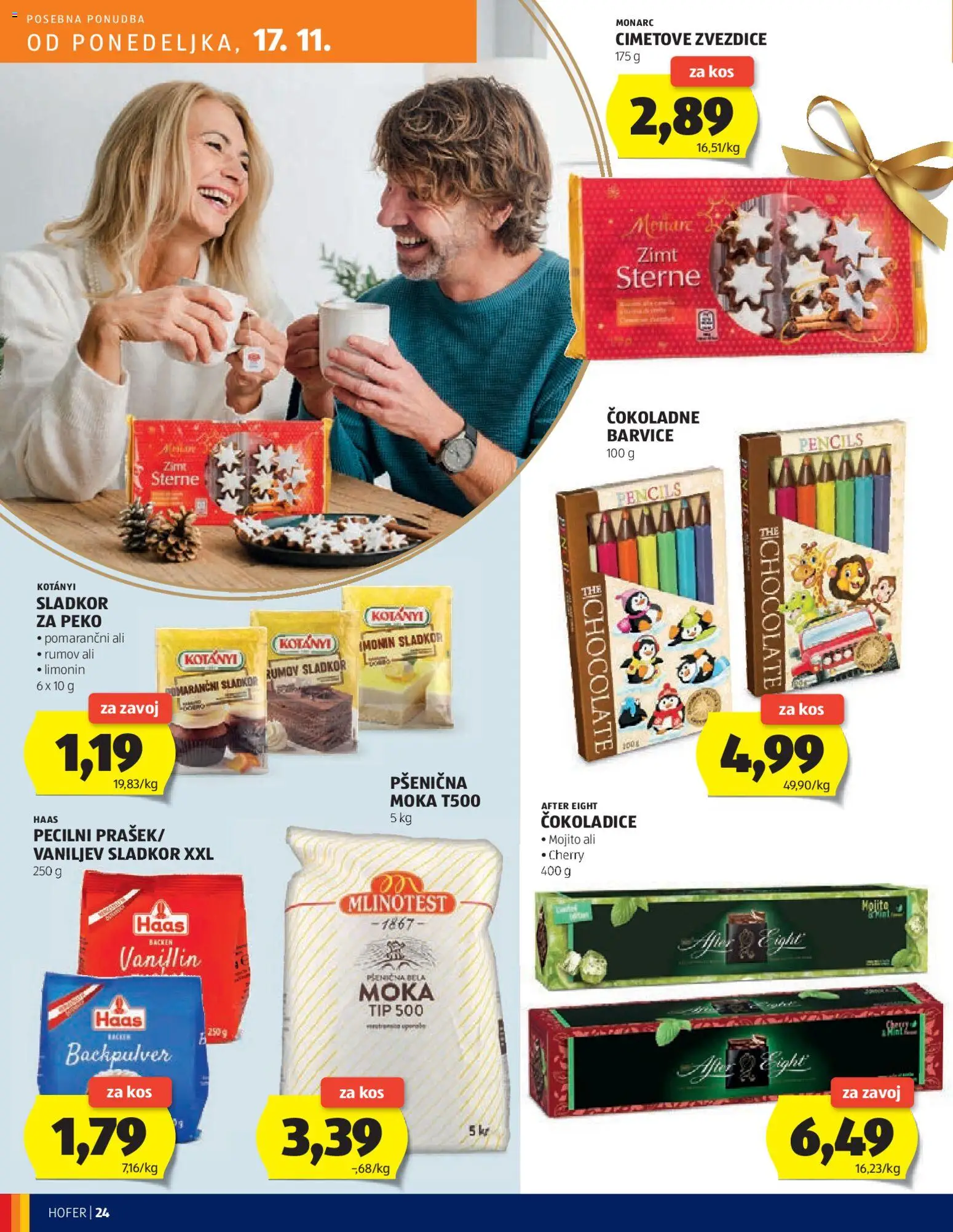 Novi Hofer katalog ponudbe – veljaven od 13.11.2025 | Stran: 24 | Izdelki: Barvice, Moka, Kos, Sladkor