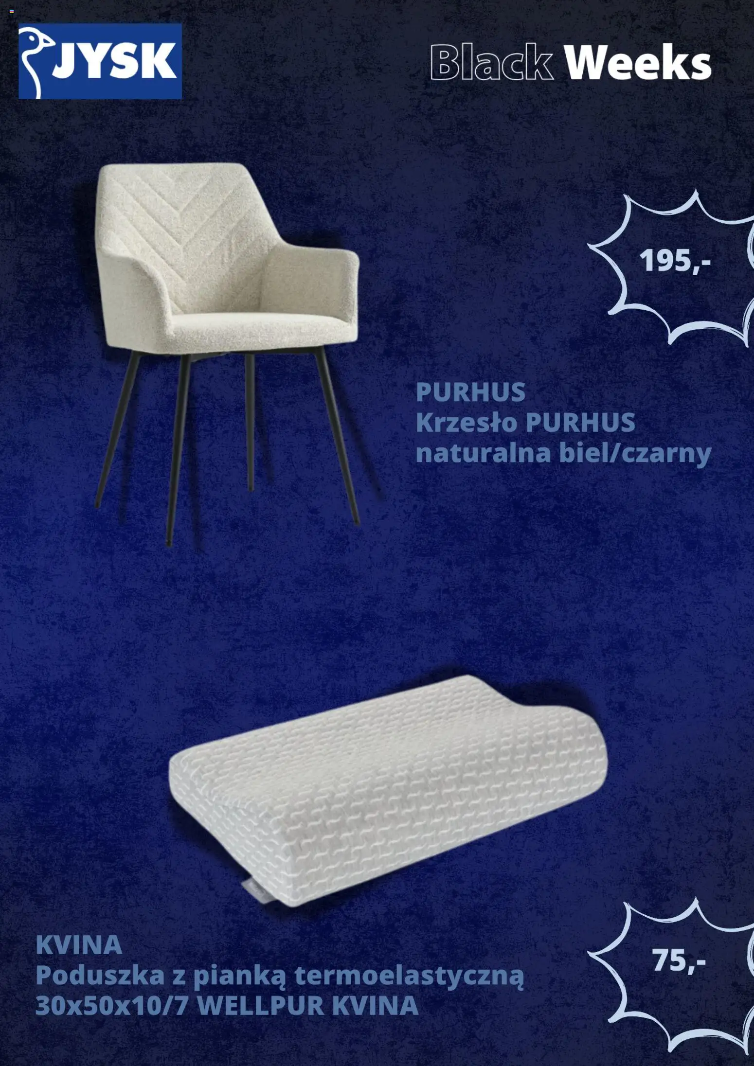 JYSK Black Friday od 05.11.2025 | Strona: 5 | Produkty: Poduszka, Krzesło