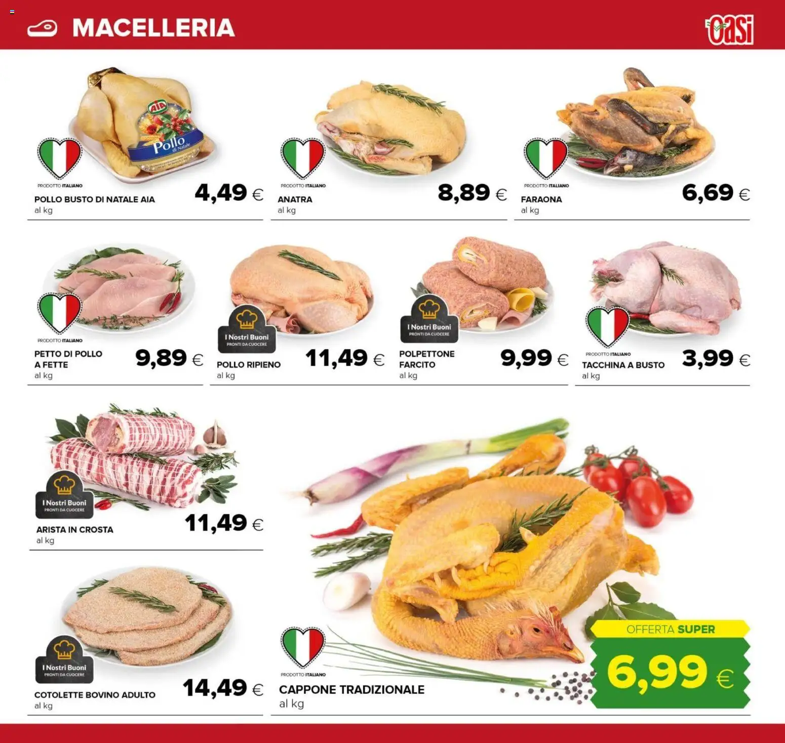 Volantino Oasi del 15.12.2025 | Pagina: 15 | Prodotti: Bovino, Petto di Pollo, Pollo