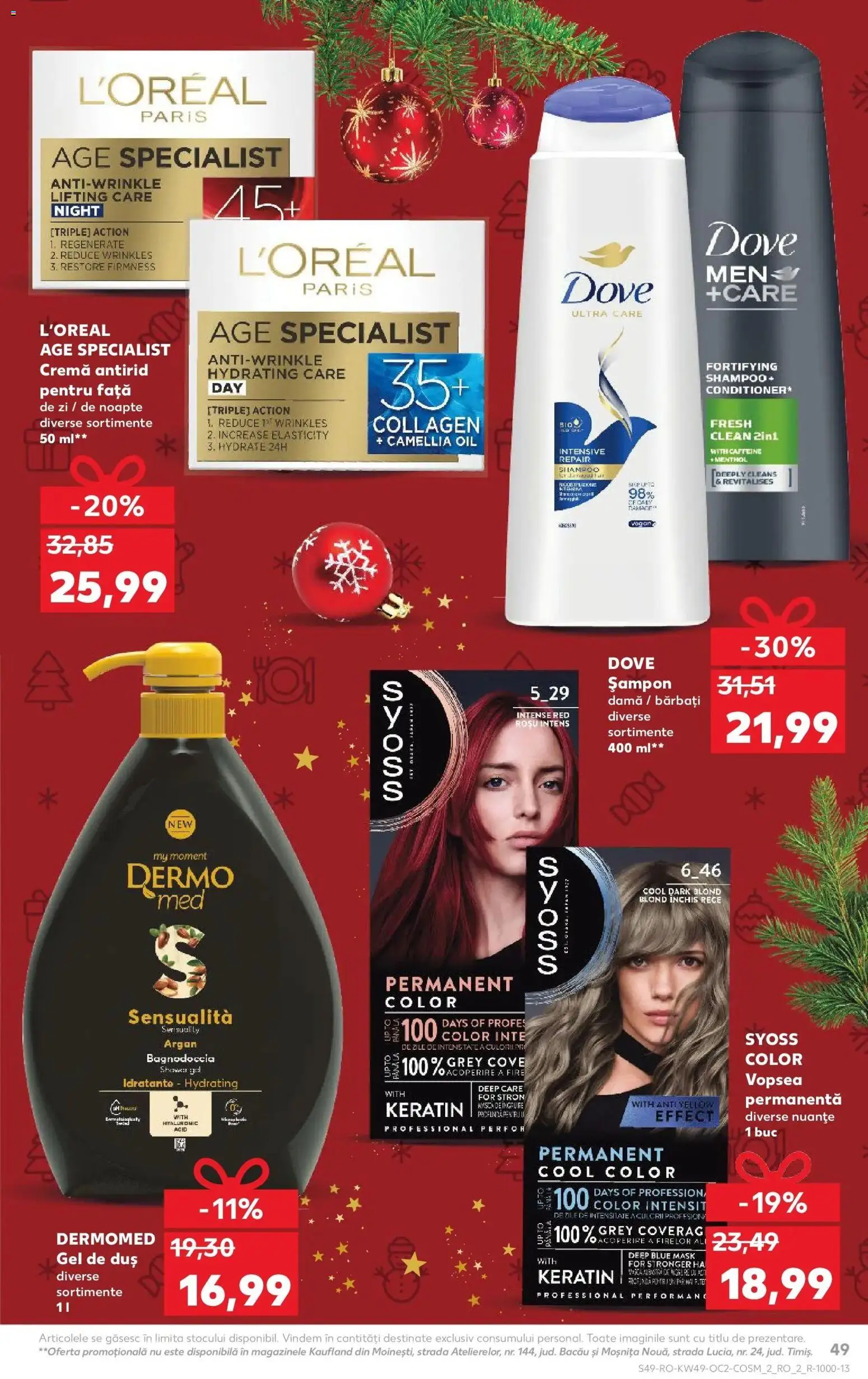 Noul catalog Kaufland – valabil de la 03.12.2025 | Pagină: 49 | Produse: Vopsea, Duș, Șampon, Gel de duș