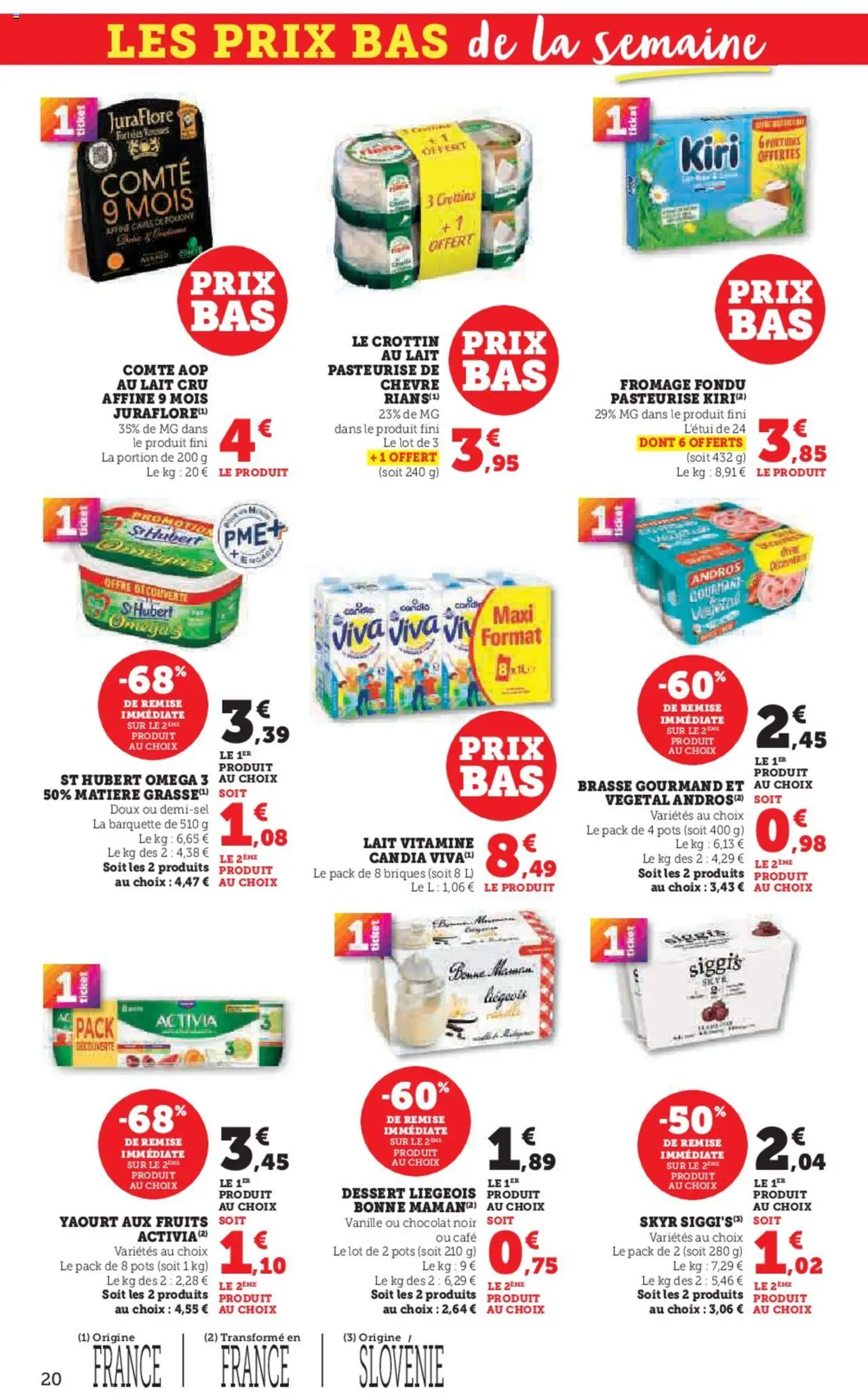 {H1} | Page: 20 | Produits: Yaourt, Café, Chocolat, Skyr