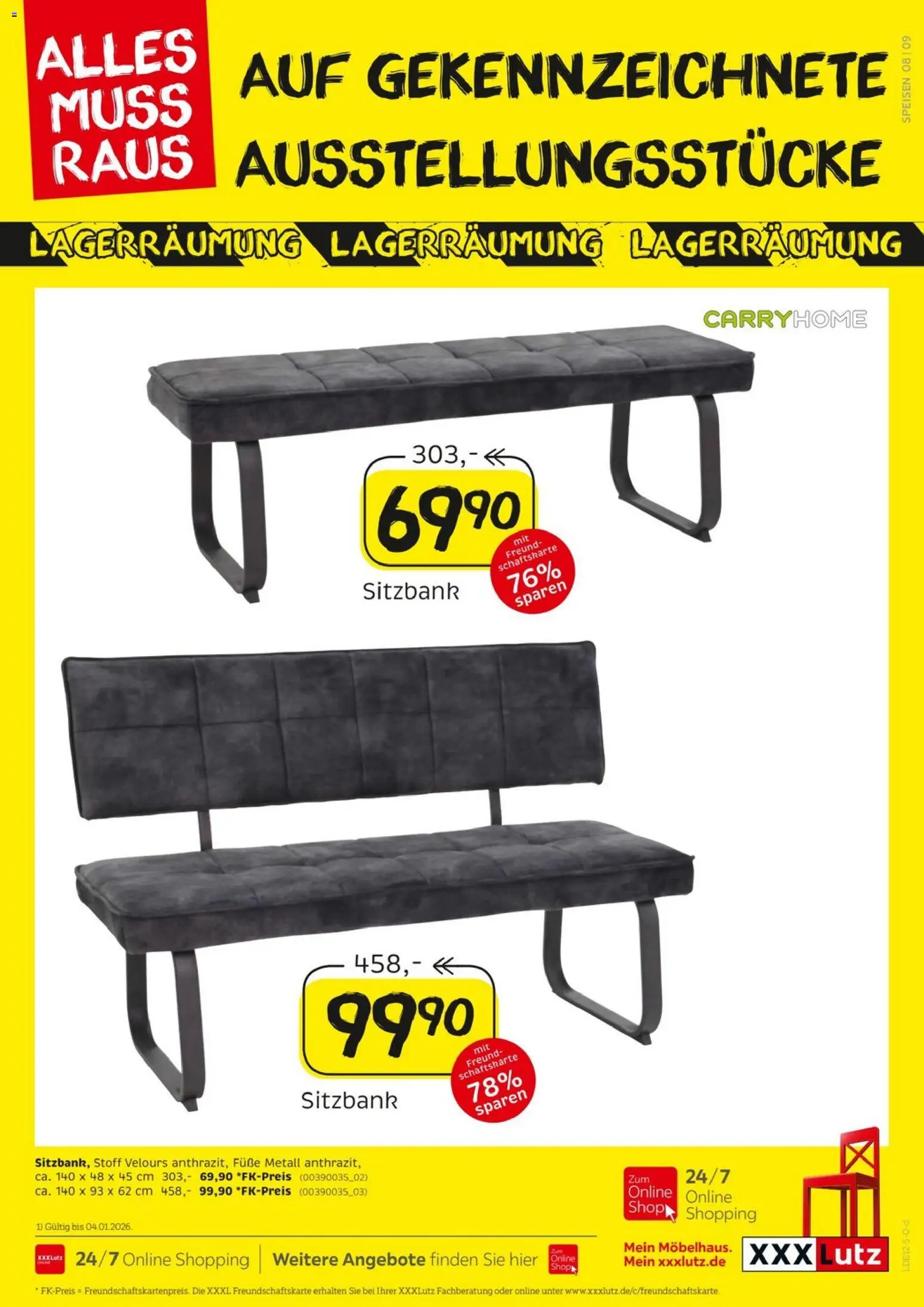 XXXL Lutz Lagerräumungsverkauf – gültig ab 21.12.2025 | Seite: 9