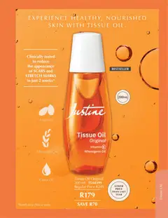 Justine specials catalogue – valid from 01.03.2026 | Page: 5 | Products: Tissue oil, Oil