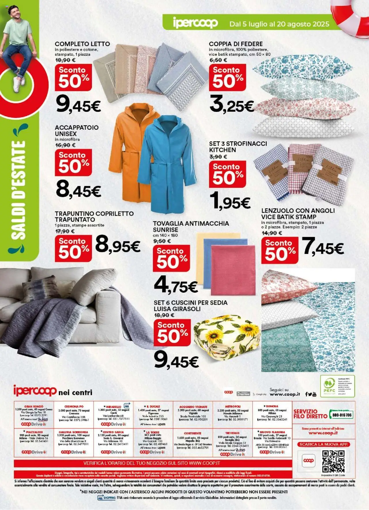 Volantino Ipercoop del 05.07.2025 | Pagina: 12 | Prodotti: Tè, Sedia, Grappa, Copriletto