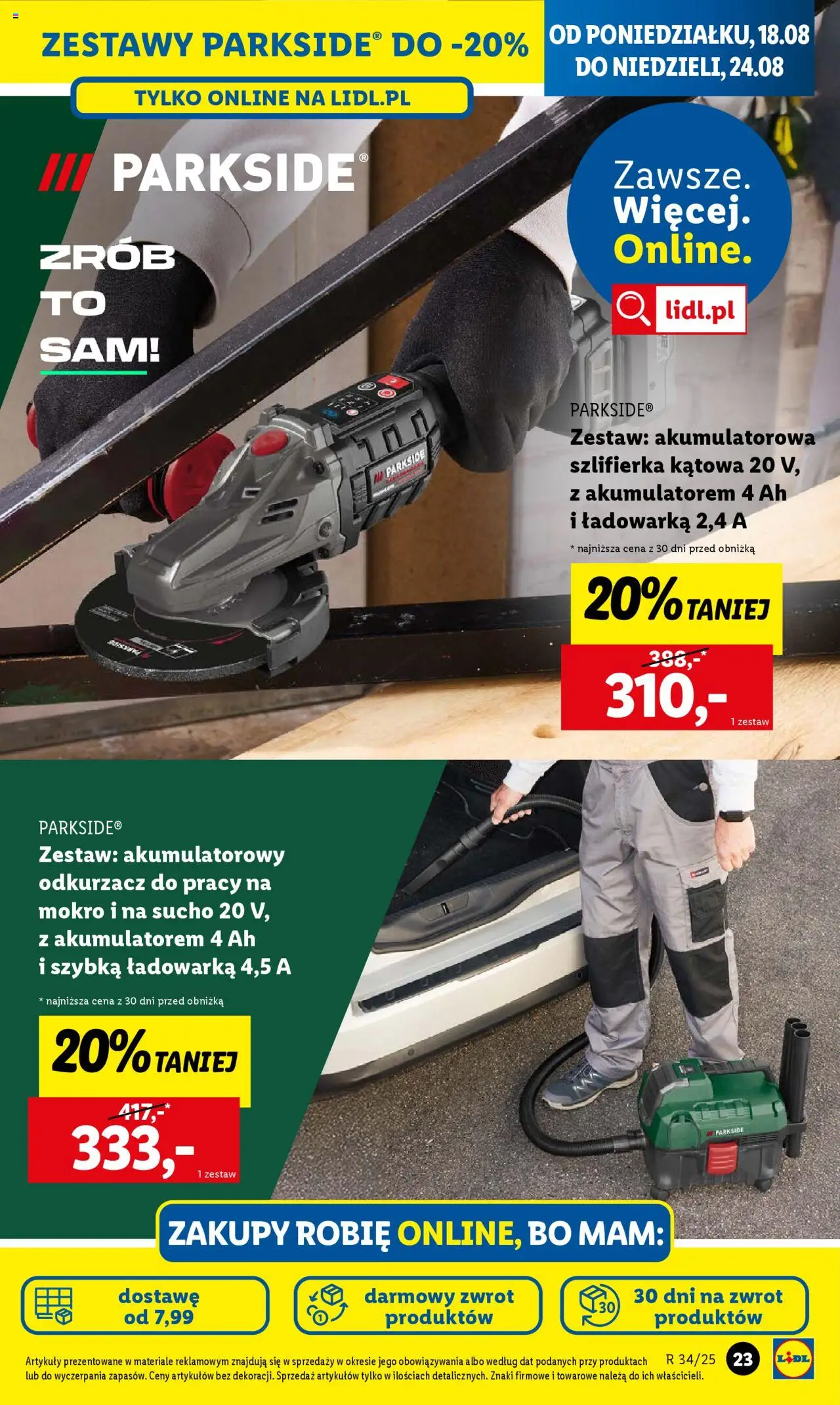 Lidl Katalog od 18.08.2025 | Strona: 25 | Produkty: Ładowarka, Odkurzacz, Cleaner, Szlifierka