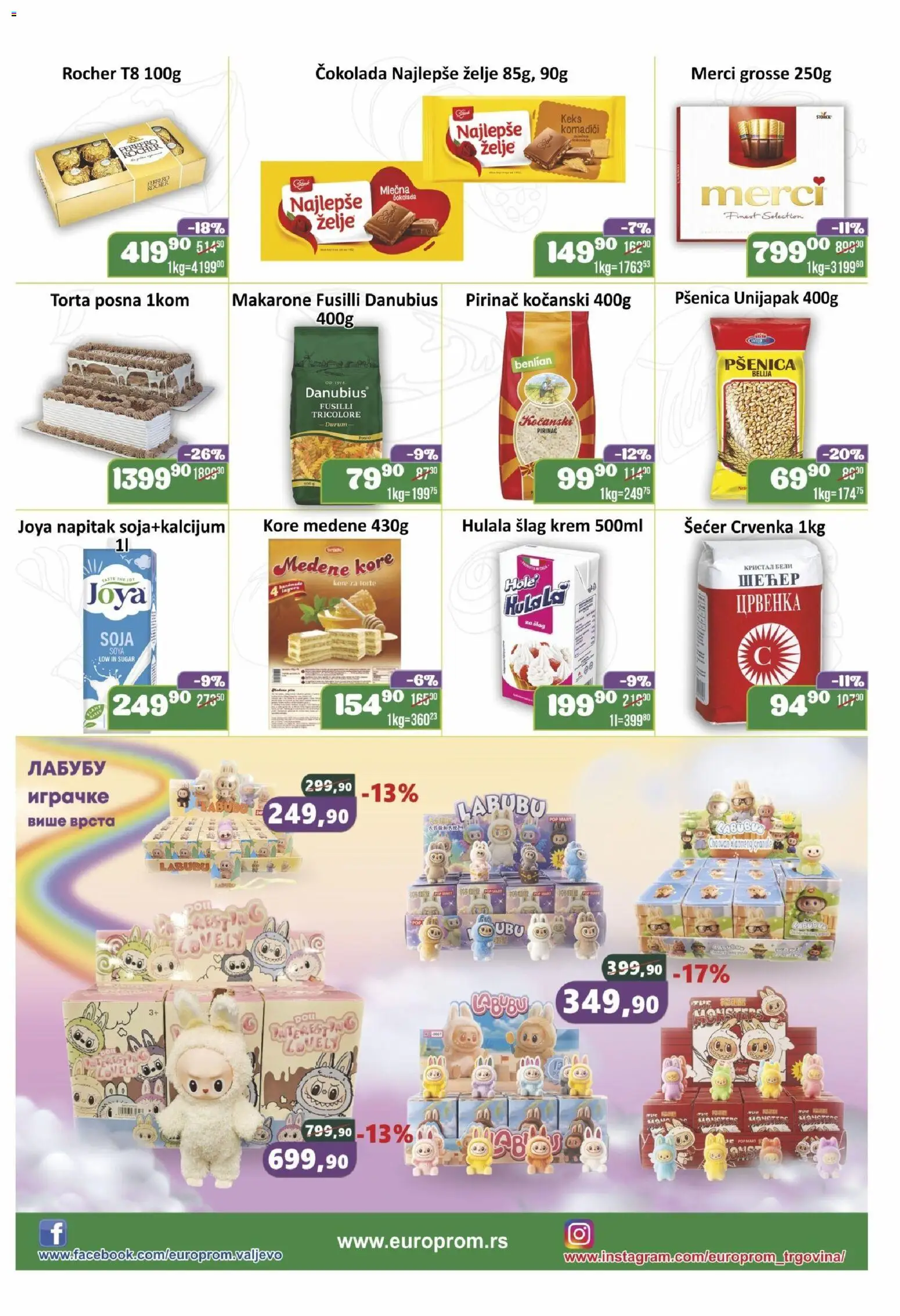 Europrom katalog - važi od 13.11.2025 | Strana: 3 | Proizvode: Keks, Šećer, Pirinač, Torta