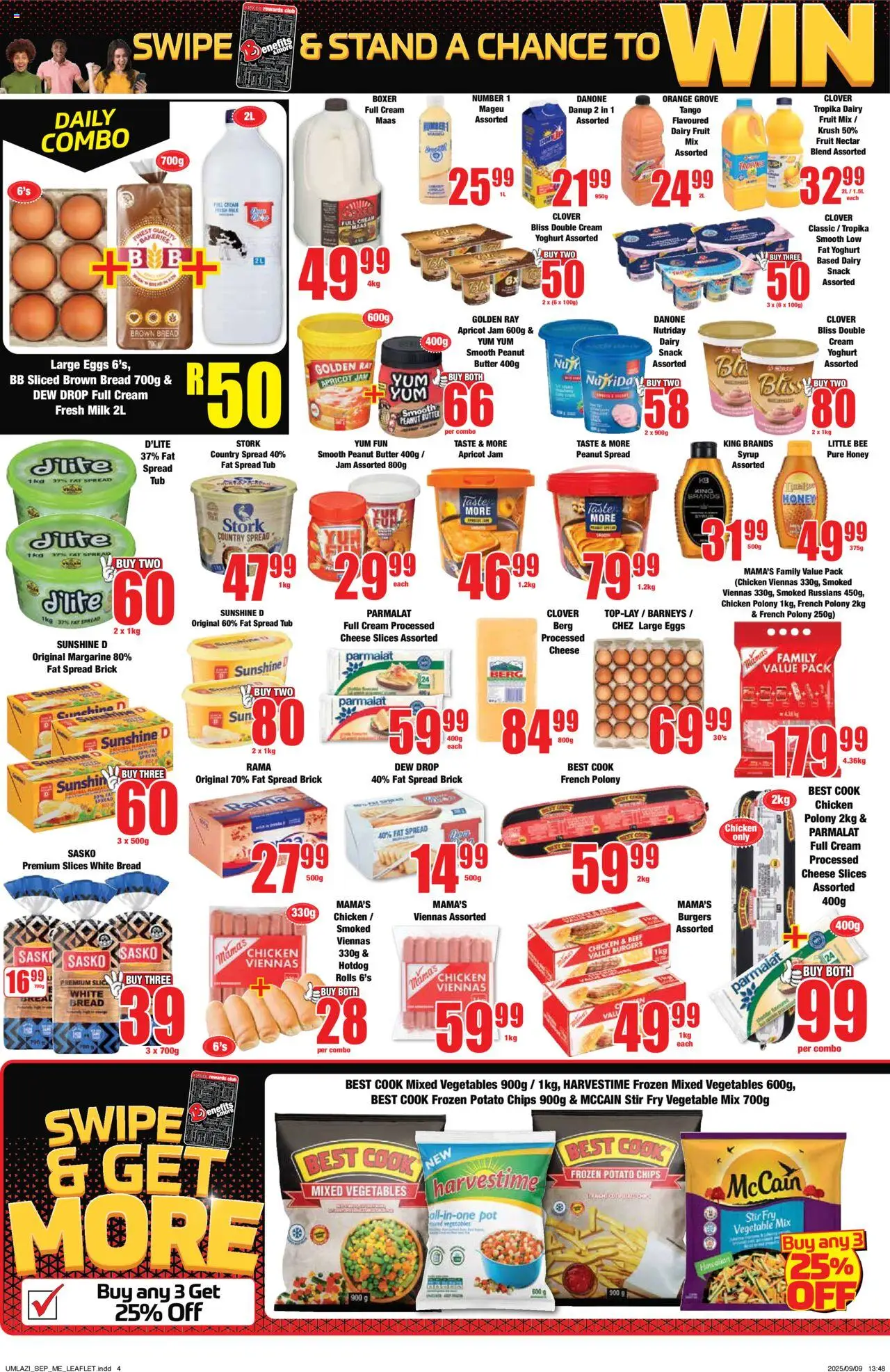 New Boxer catalogue – valid from 22.09.2025 | Page: 4 | Products: Cheese, Burgers, Fat spread, Fruit