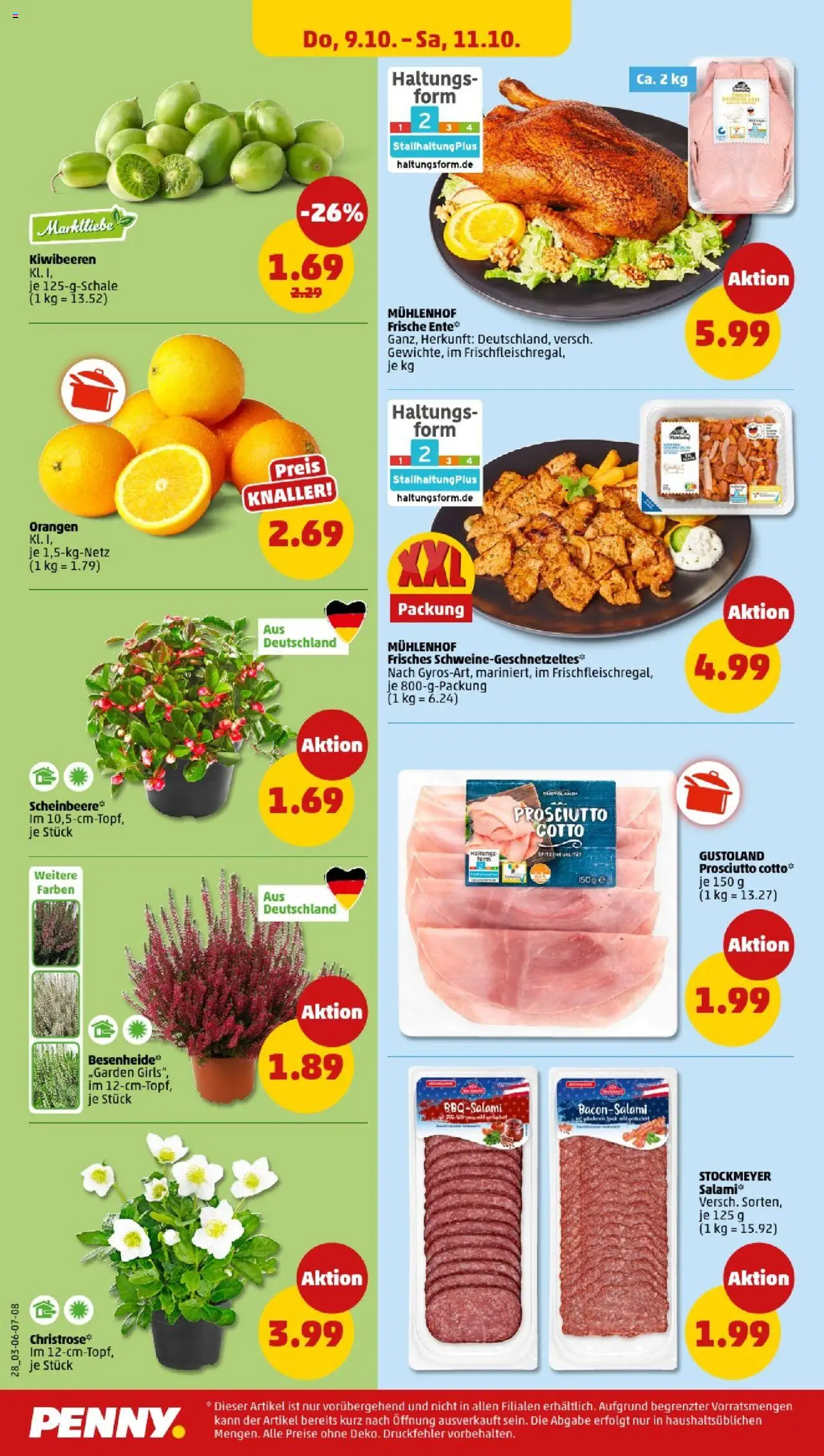 Penny - Hamburg – gültig ab 06.10.2025 | Seite: 30 | Produkte: Orangen, Salami, Ente