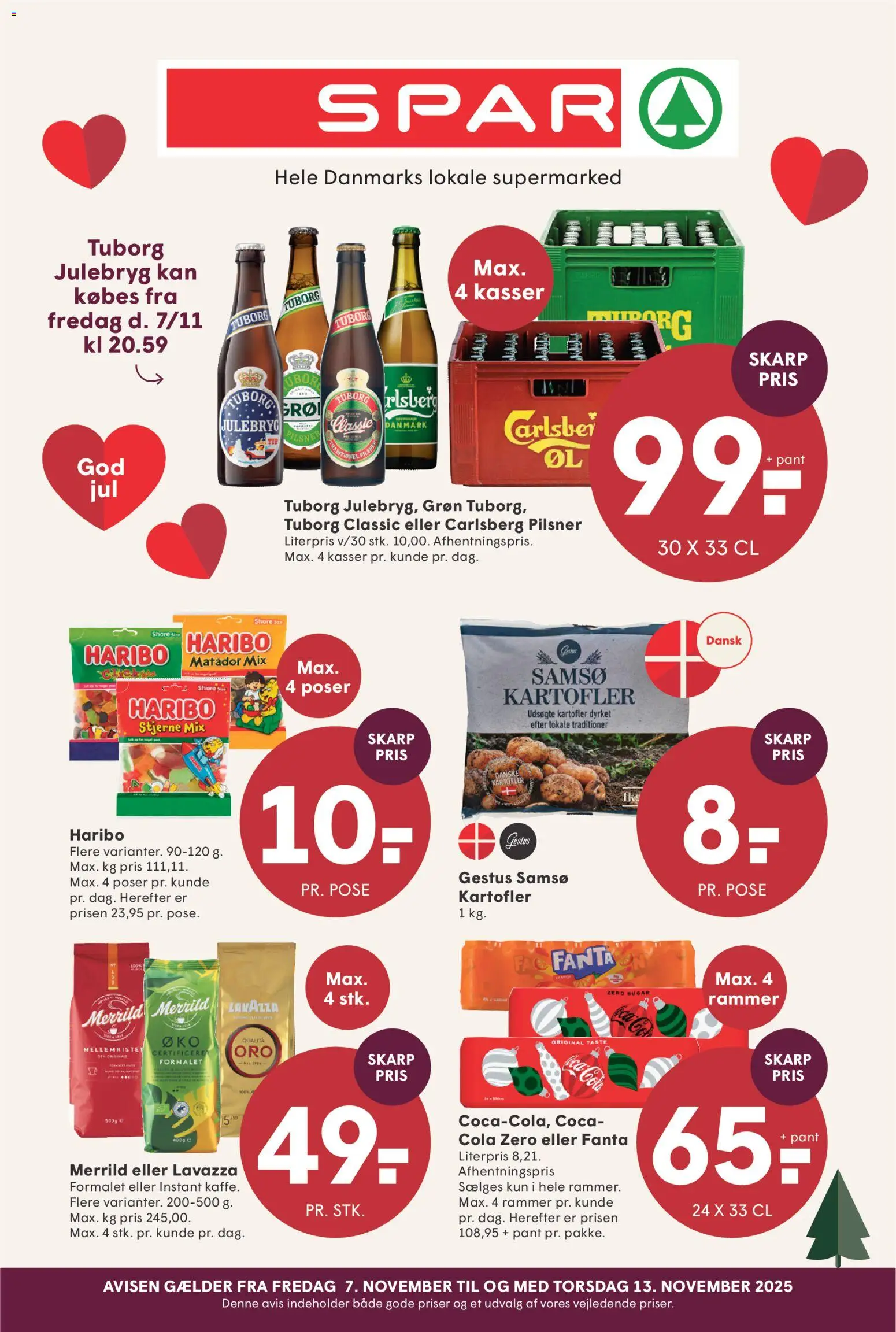 Spar tilbudsavis – gyldig fra 07.11.2025 | Side: 1 | Produkter: Rammer, Coca Cola, Coca Cola Zero, Cola