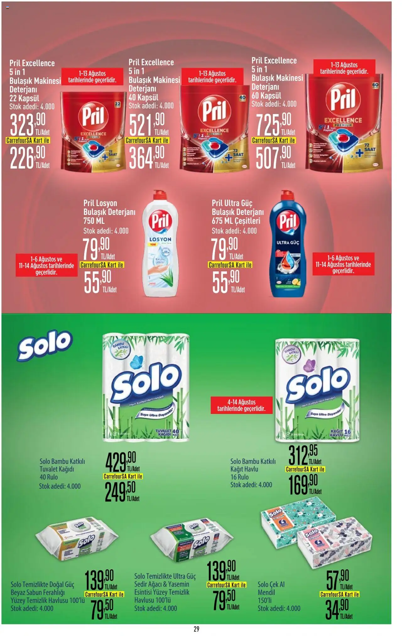 CarrefourSA Katalog - 01.08.2025 tarihinden itibaren geçerlidir | Sayfa: 29 | Ürünler: Sabun, Yasemin, Tuvalet kağıdı, Bulaşık makinesi