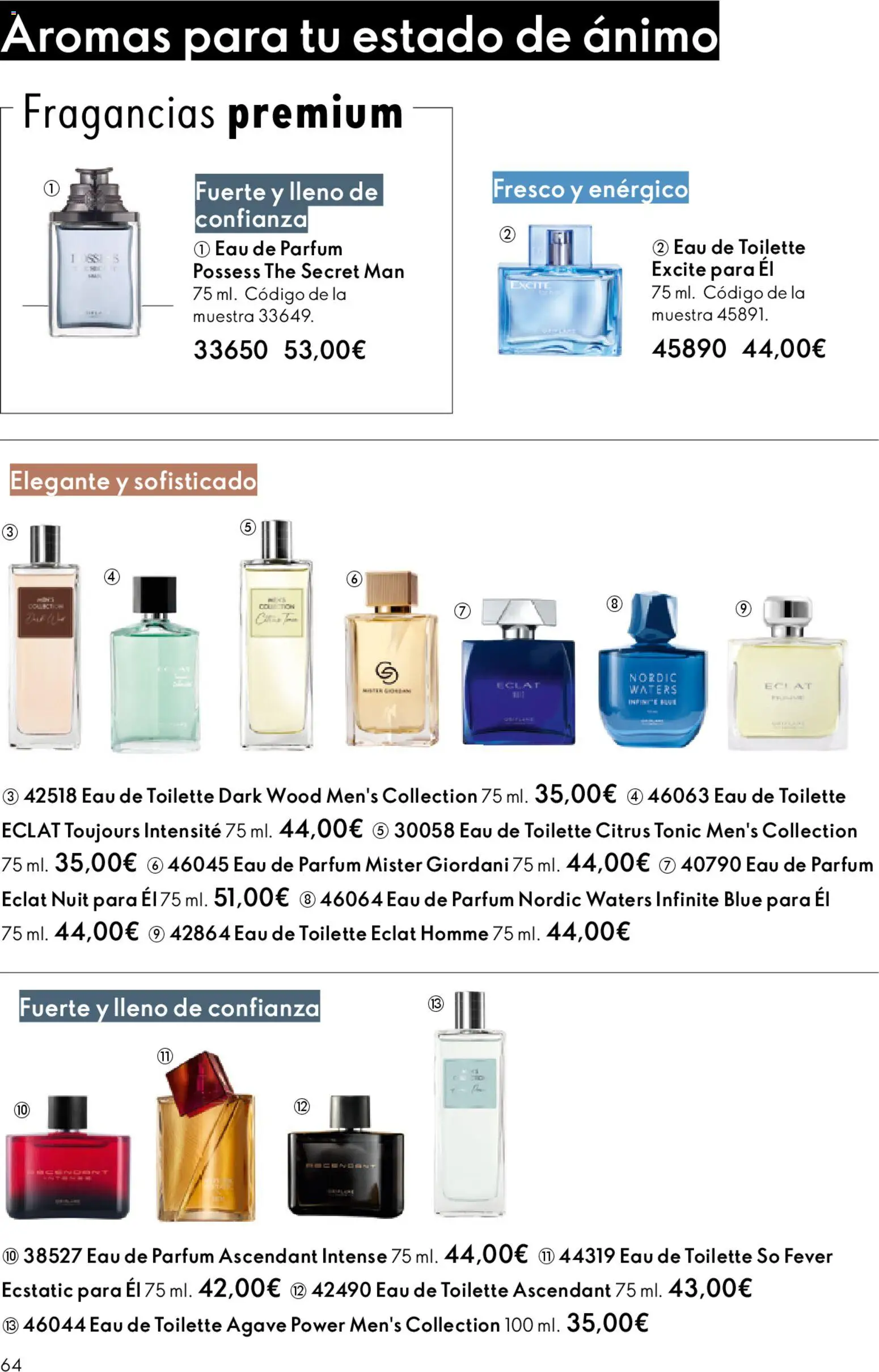 Oriflame - Catálogo Campaña 16 │ válido desde el 19.11.2025 | Página: 64 | Productos: Eau de toilette, Eau de parfum