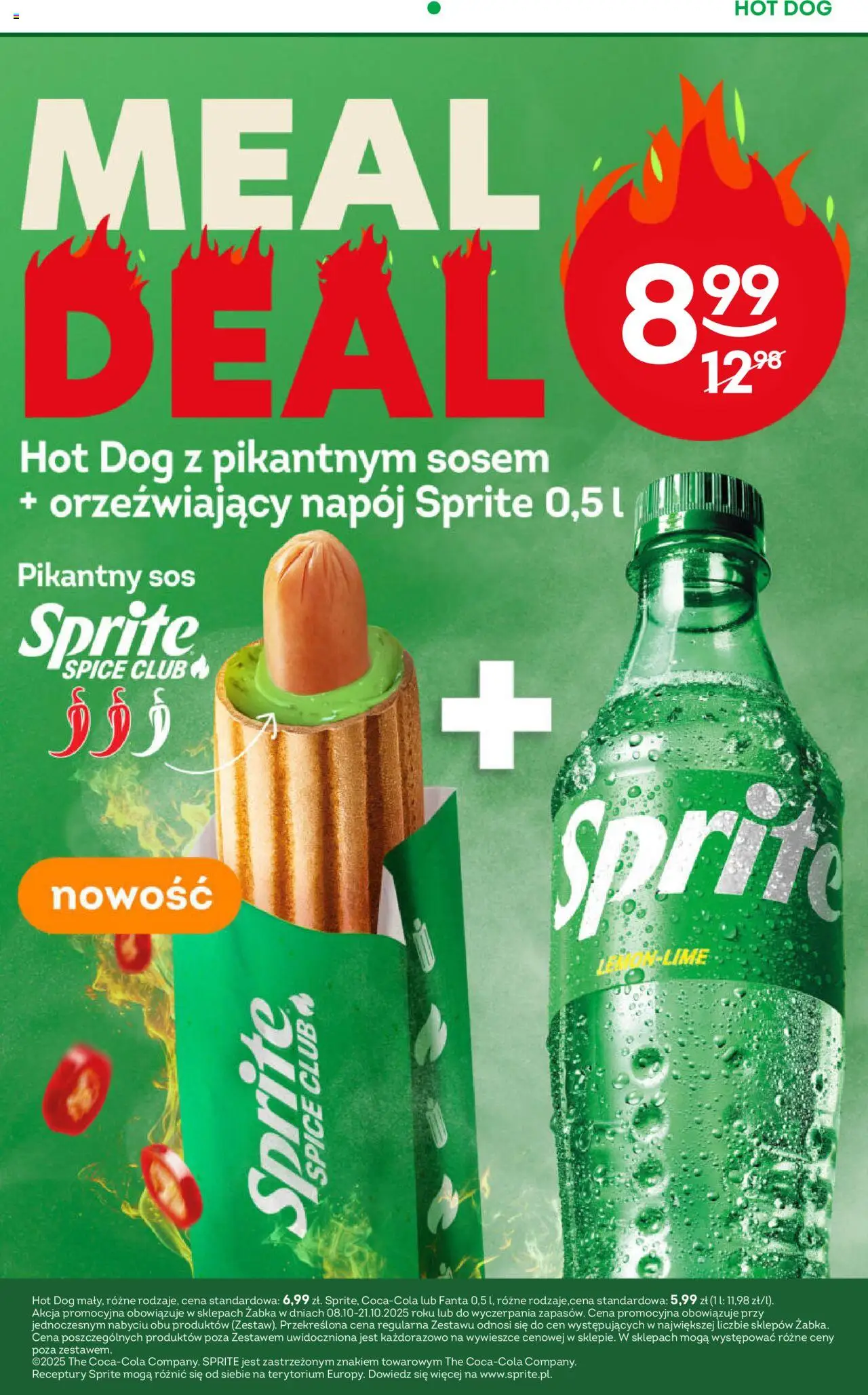 Żabka Gazetka od 08.10.2025 | Strona: 6 | Produkty: Sprite, Sos