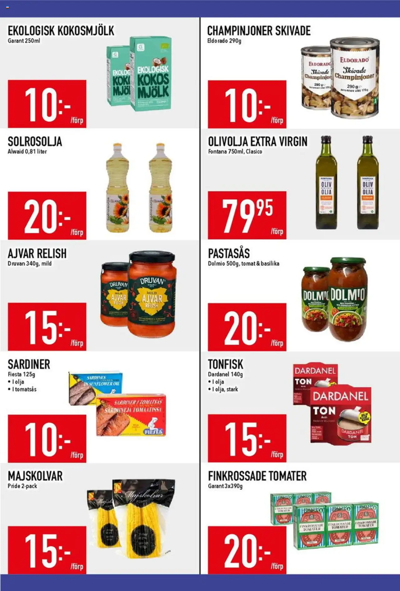 Matdax reklamblad aktuell från 23.06.2025 | Sida: 13 | Produkter: Mjölk, Olivolja, Olja, Champinjoner