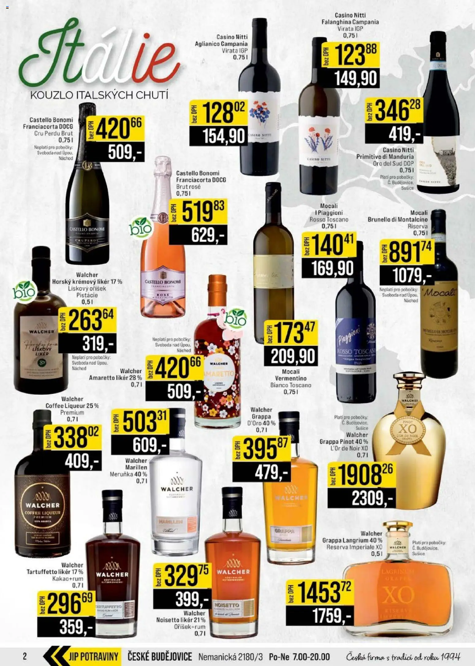 Jip leták - Cash & Carry od 18.02.2026 | Strana: 2 | Produkty: Rum, Pistácie, Primitivo Di Manduria, Likér