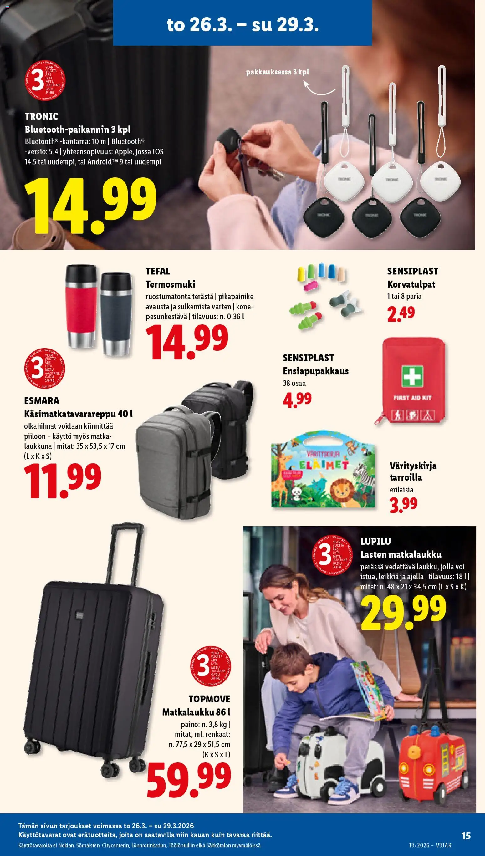 Lidl tarjoukset - Helsinki – voimassa 26.03.2026 alkaen | Sivu: 19 | Tuotteet: Voi, Matkalaukku