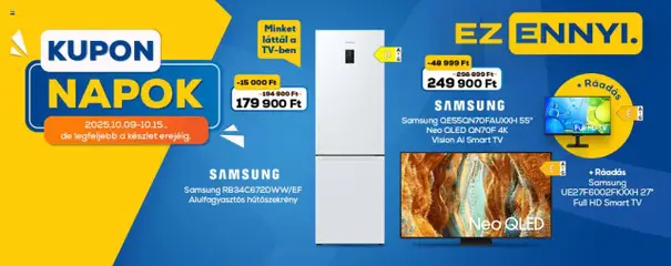 Euronics Akciós újság - amely érvényes a következő dátumtól: 09.10.2025