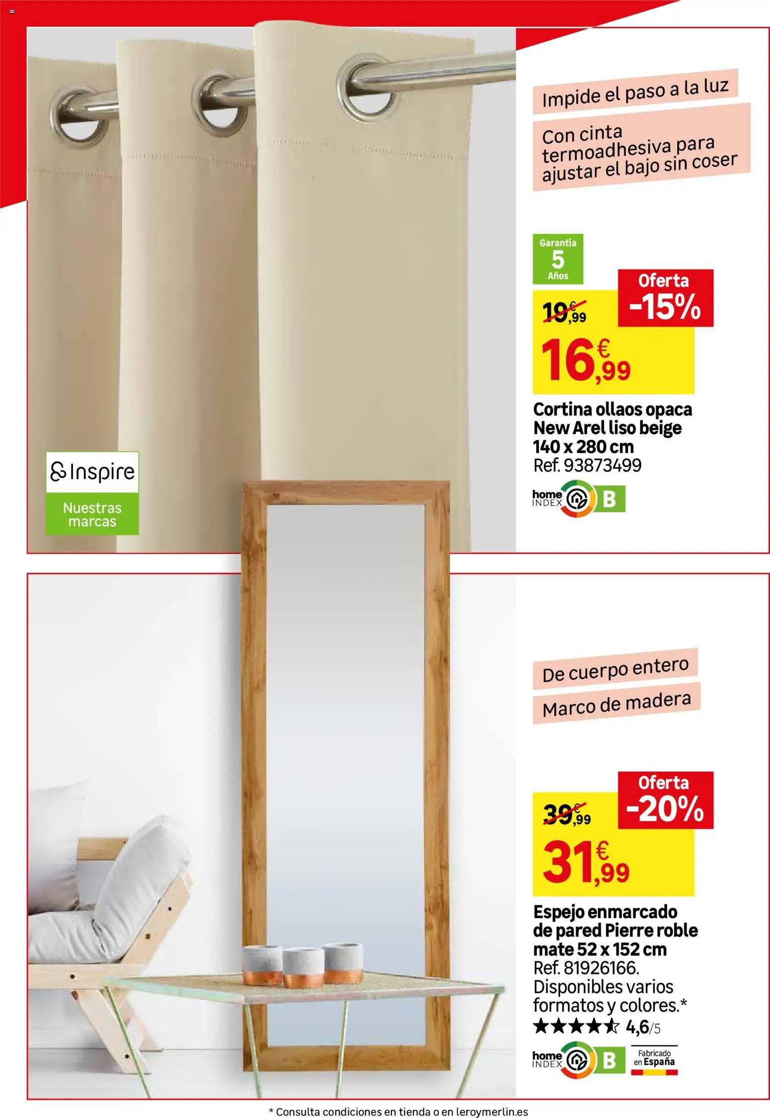 Leroy Merlin catálogo │ válido desde el 30.12.2025 | Página: 55 | Productos: Cortina, Marco, Espejo