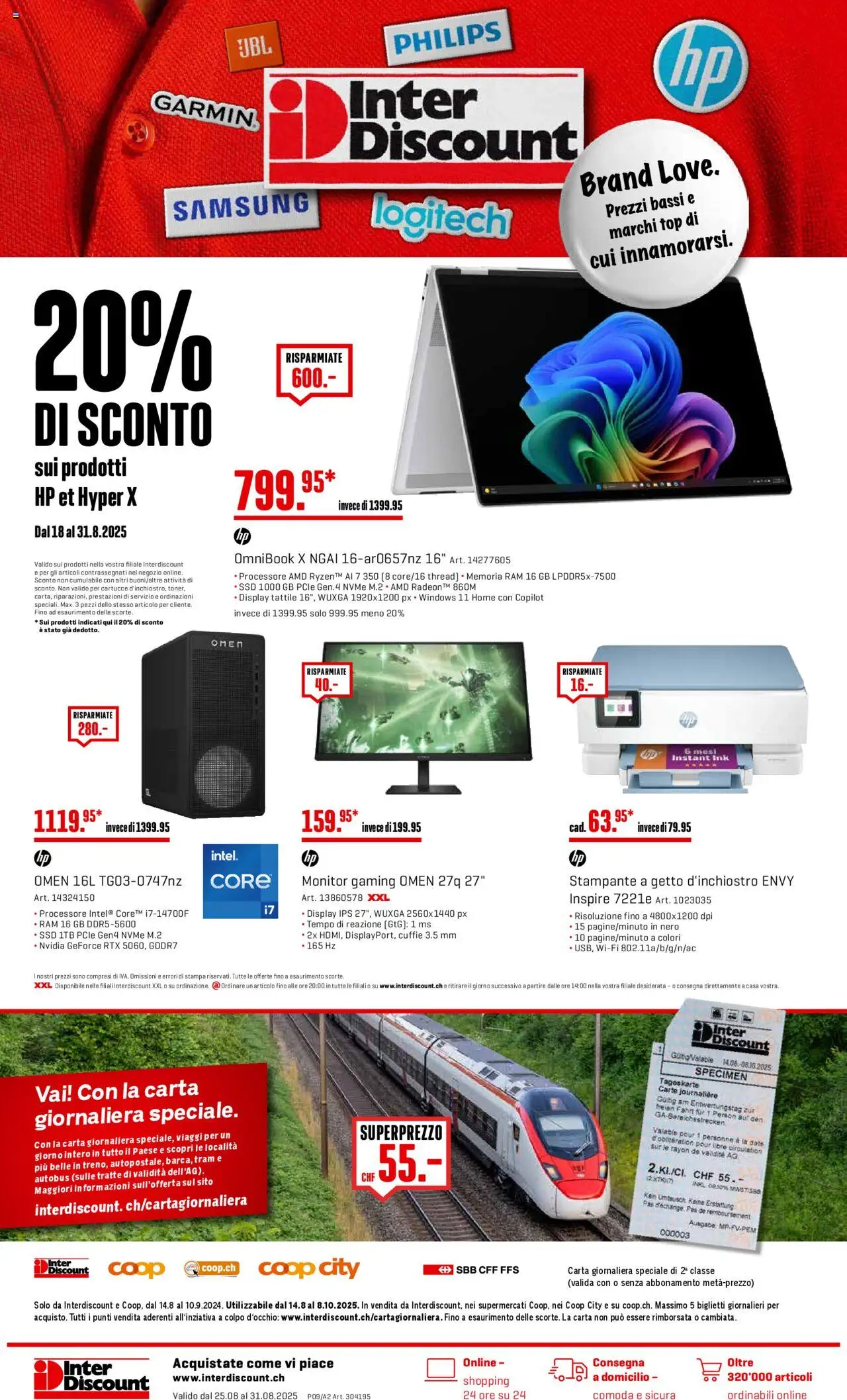 Interdiscount Aktionen IT ab 25.08.2025 | Seite: 1 | Produkte: Monitor, Top, Samsung, HP