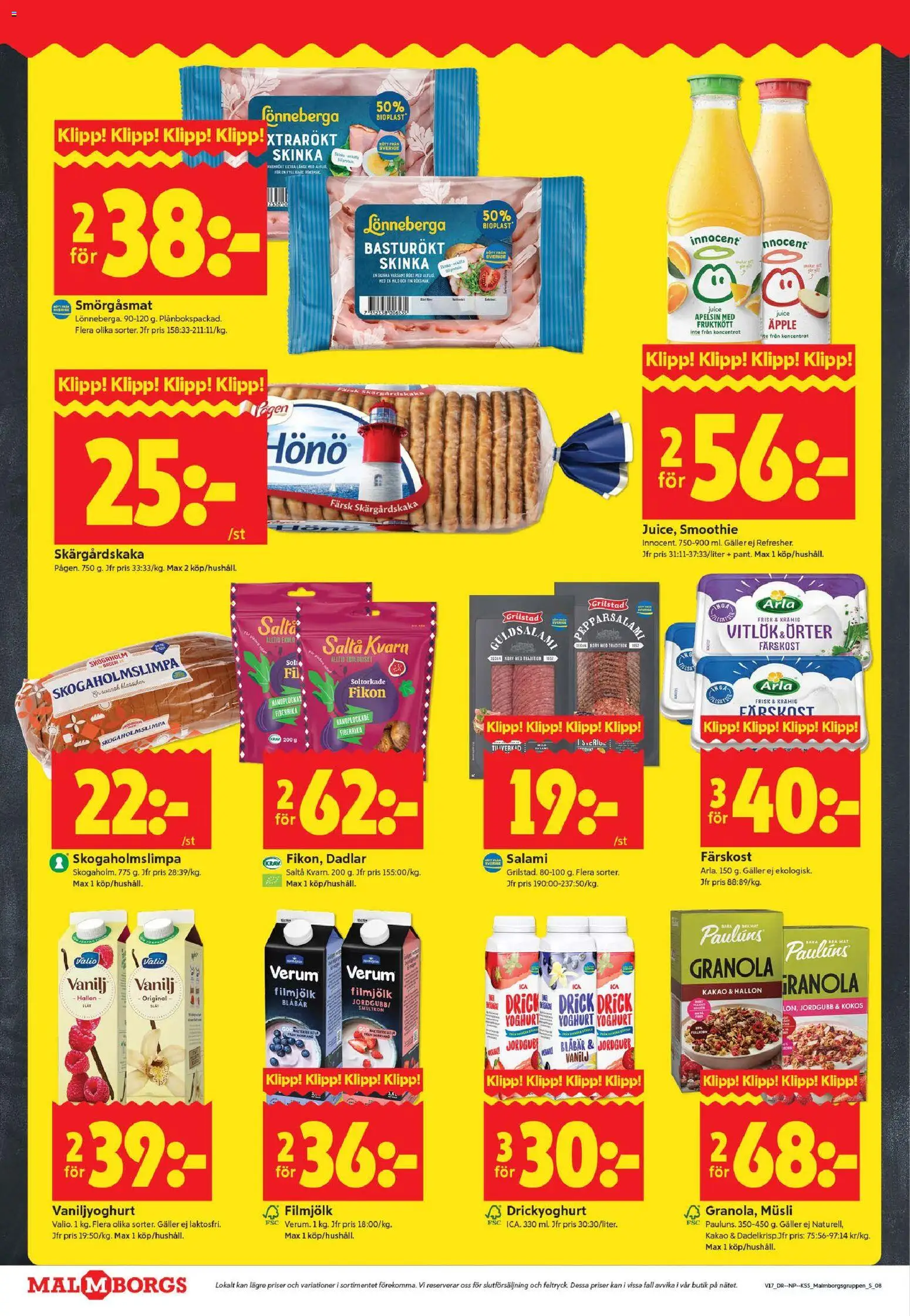 ICA Kvantum reklamblad aktuell från 20.04.2026 | Sida: 8 | Produkter: Musli, Juice, Äpple, Granola