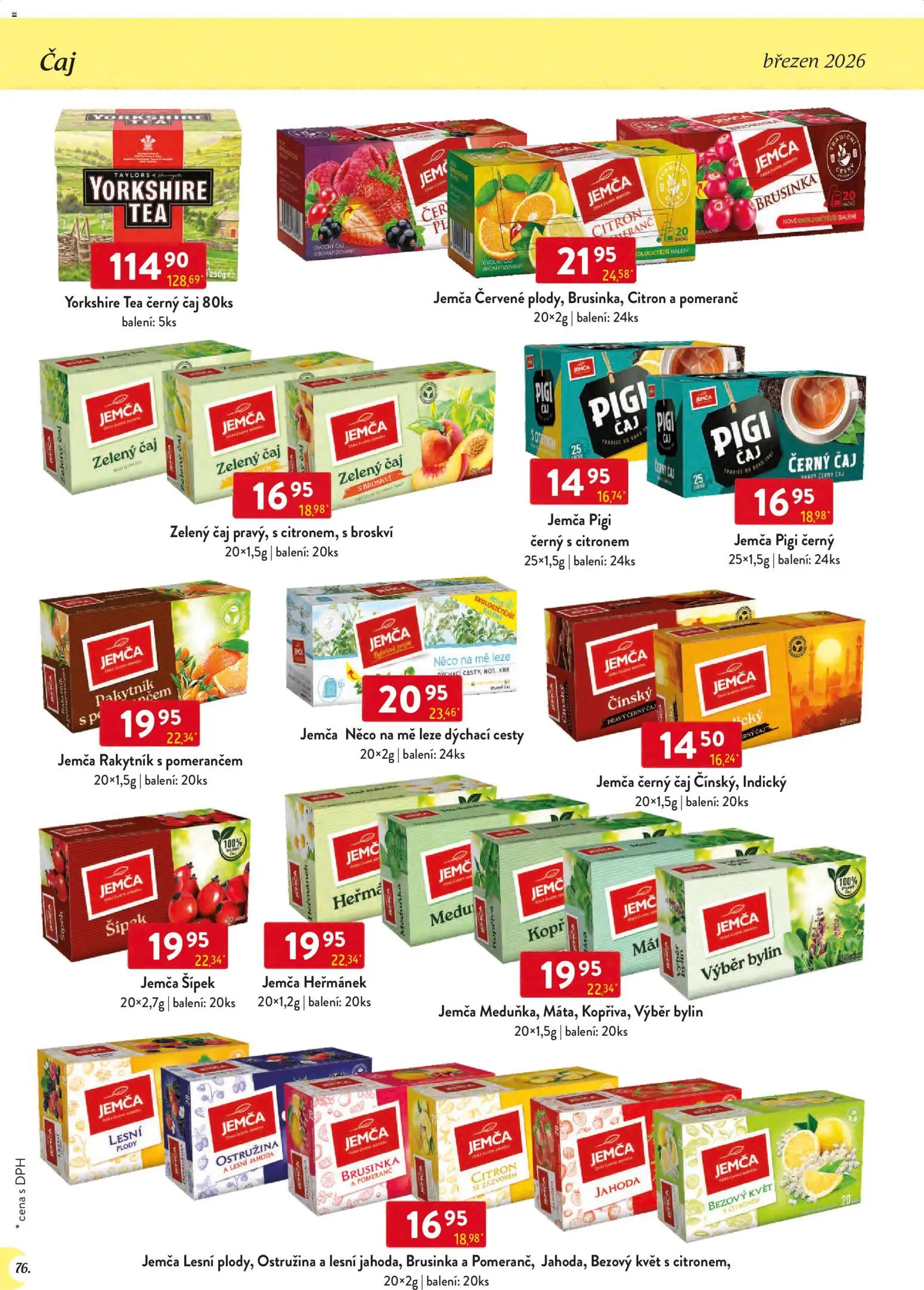 Astur & Qanto leták - Velkoobchod 03/2026 od 01.03.2026 | Strana: 76 | Produkty: Kopr, Čaj, Zelený čaj, Citron