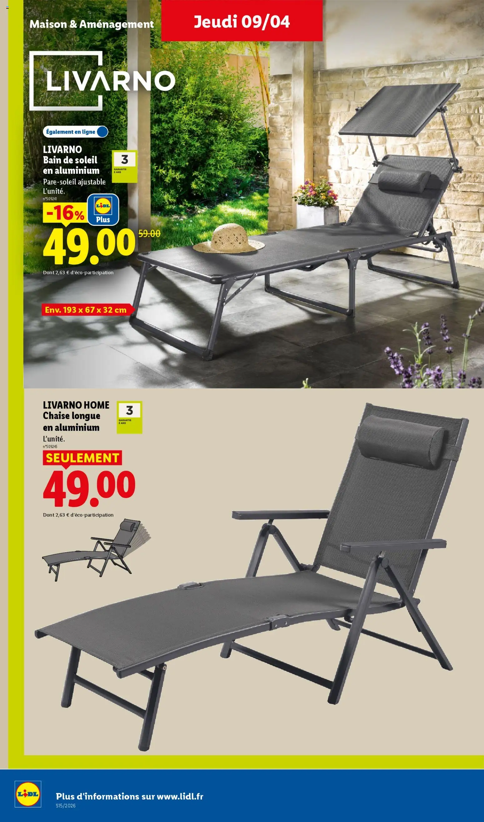 {H1} | Page: 6 | Produits: Bain de soleil, Chaise longue, Chaise