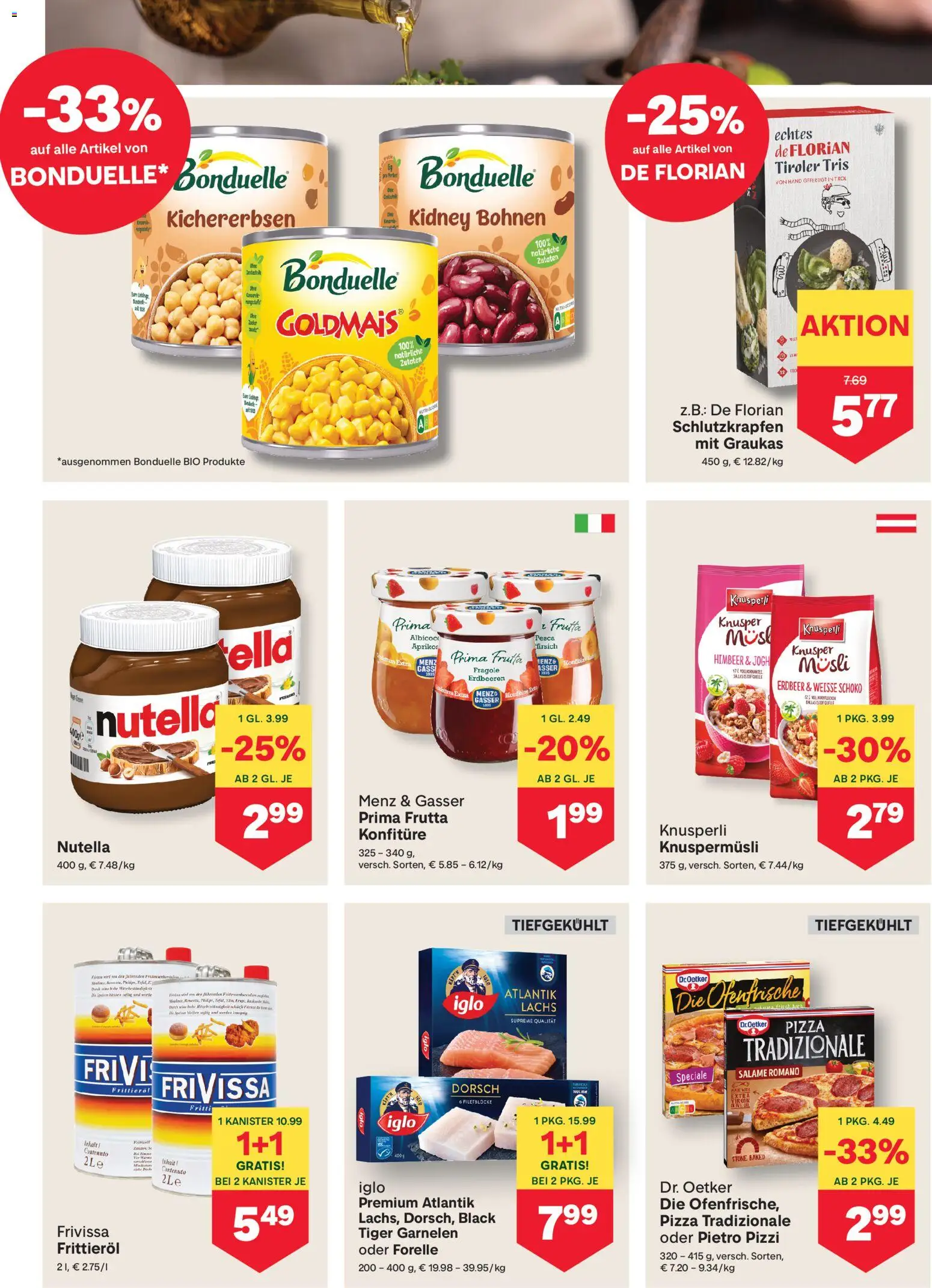 MPREIS Kärnten gültig ab 15.01.2026 | Seite: 8 | Produkte: Erdbeeren, Huile à frire, Pizza